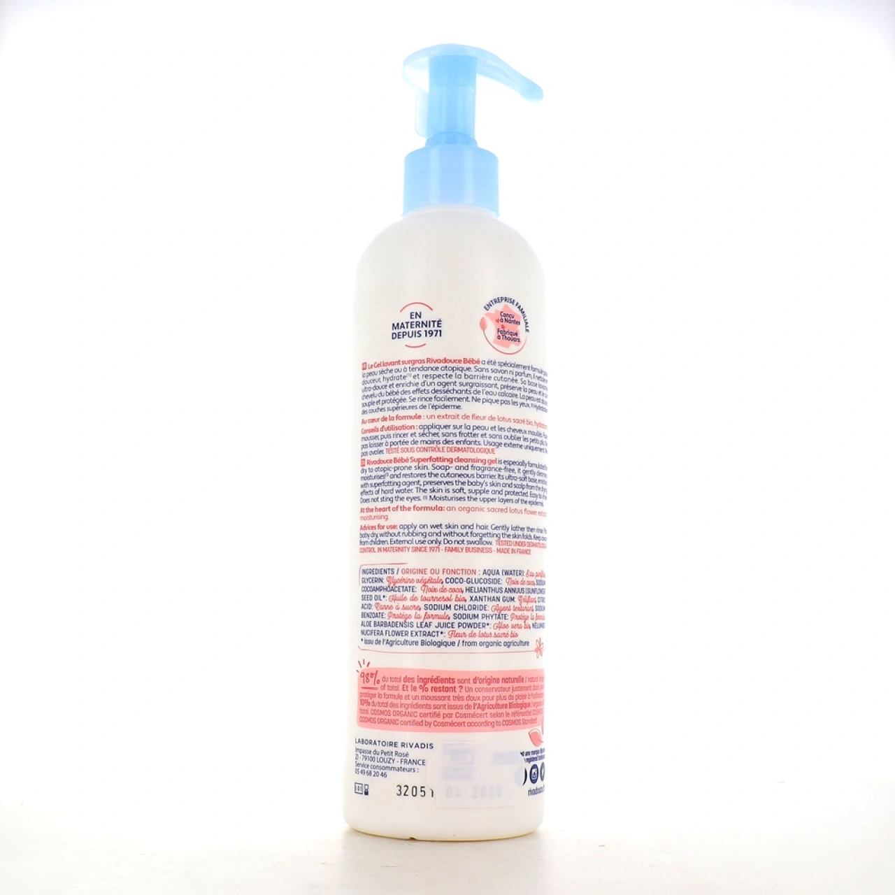 Rivadouce Bébé Bio Gel Lavant Surgras - Vue 2