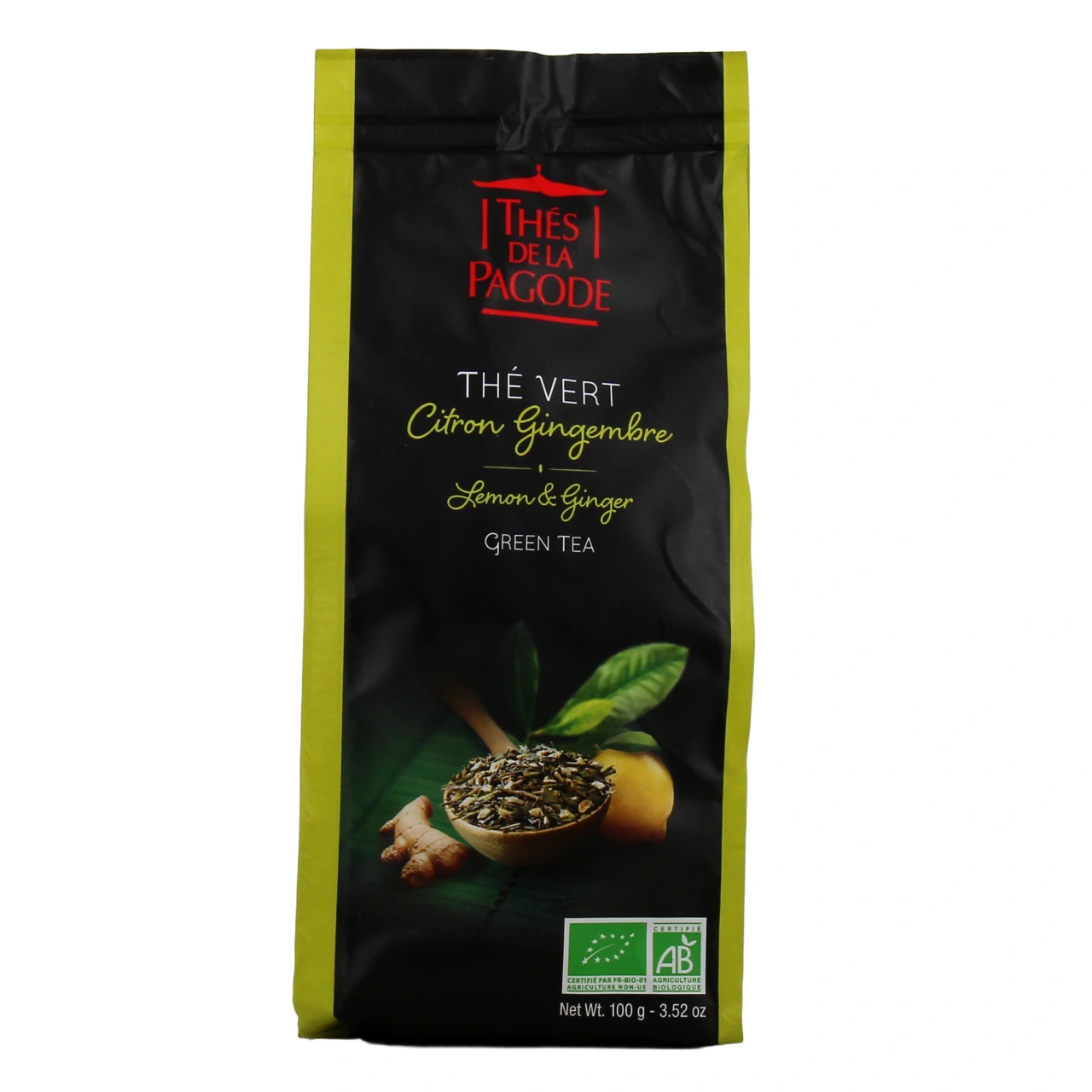 Thés de la Pagode Thé Vert Citron Gingembre Bio - Vue 2