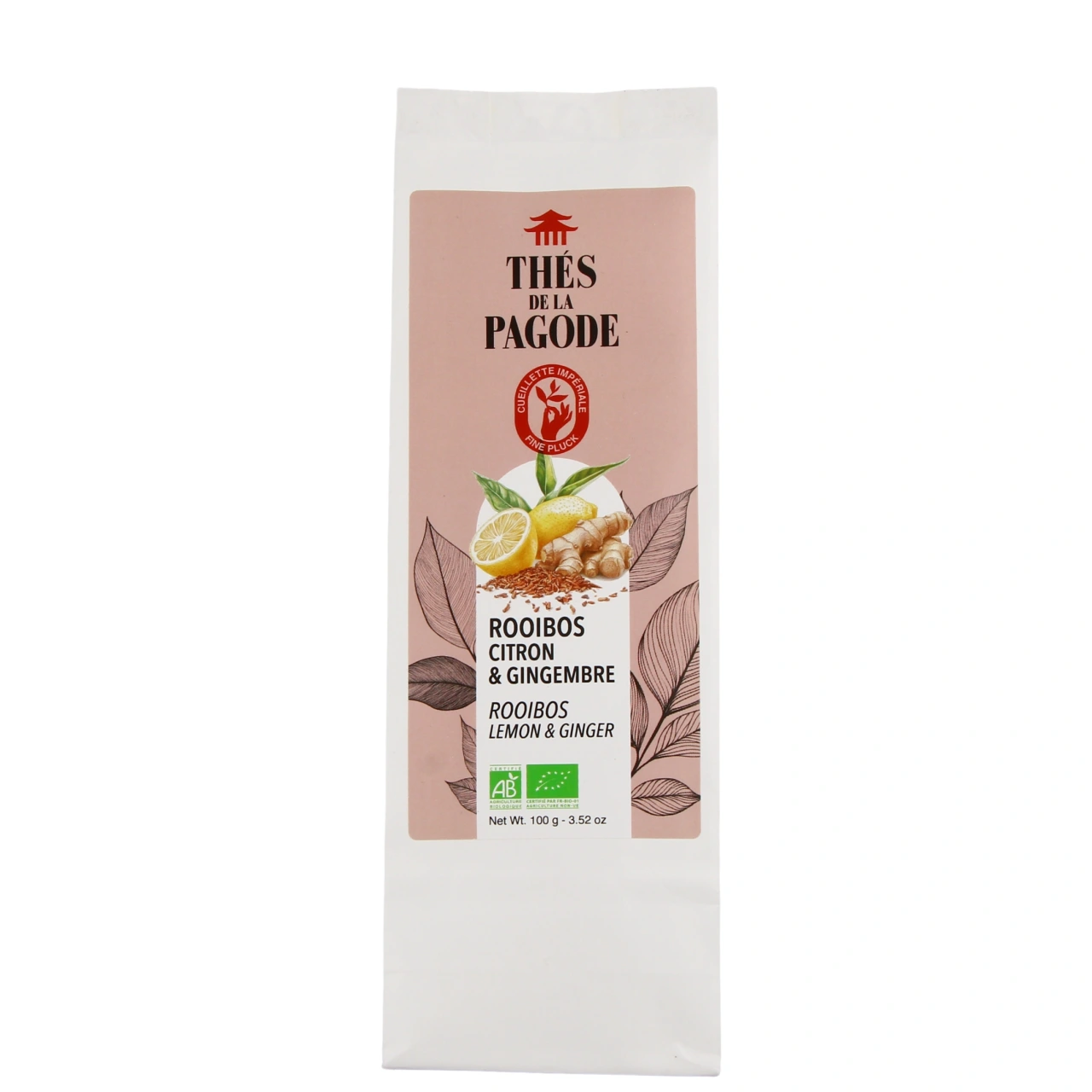 Thés de la Pagode Rooibos Citron Gingembre Bio - Vue 2