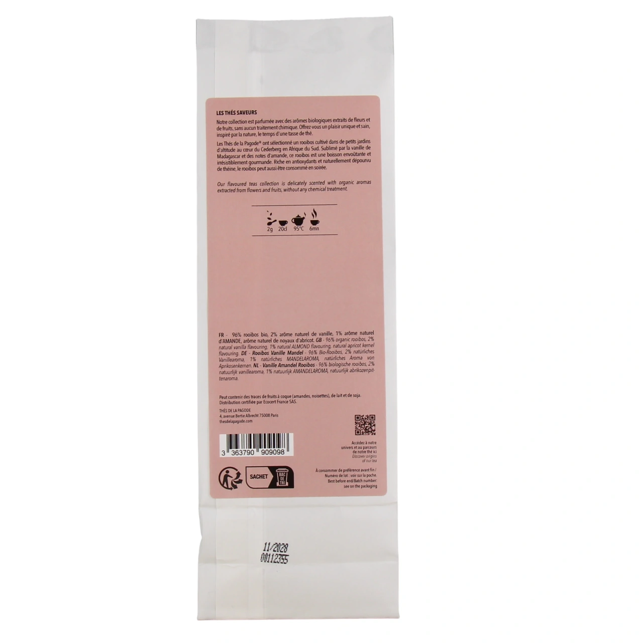 Thés de la Pagode Rooibos Gourmand Vanille Amande Bio - Vue 3