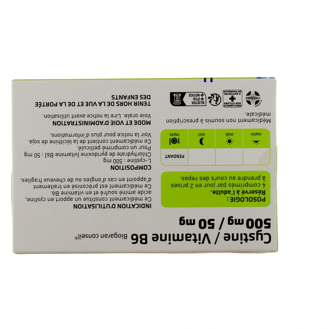 Cystine Vitamine B6 Biogaran - Vue 3