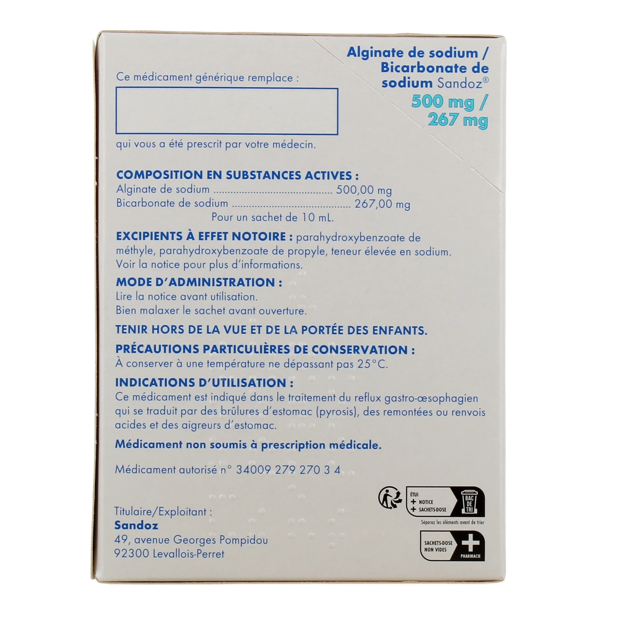 Alginate de Sodium Bicarbonate de Sodium - Vue 9