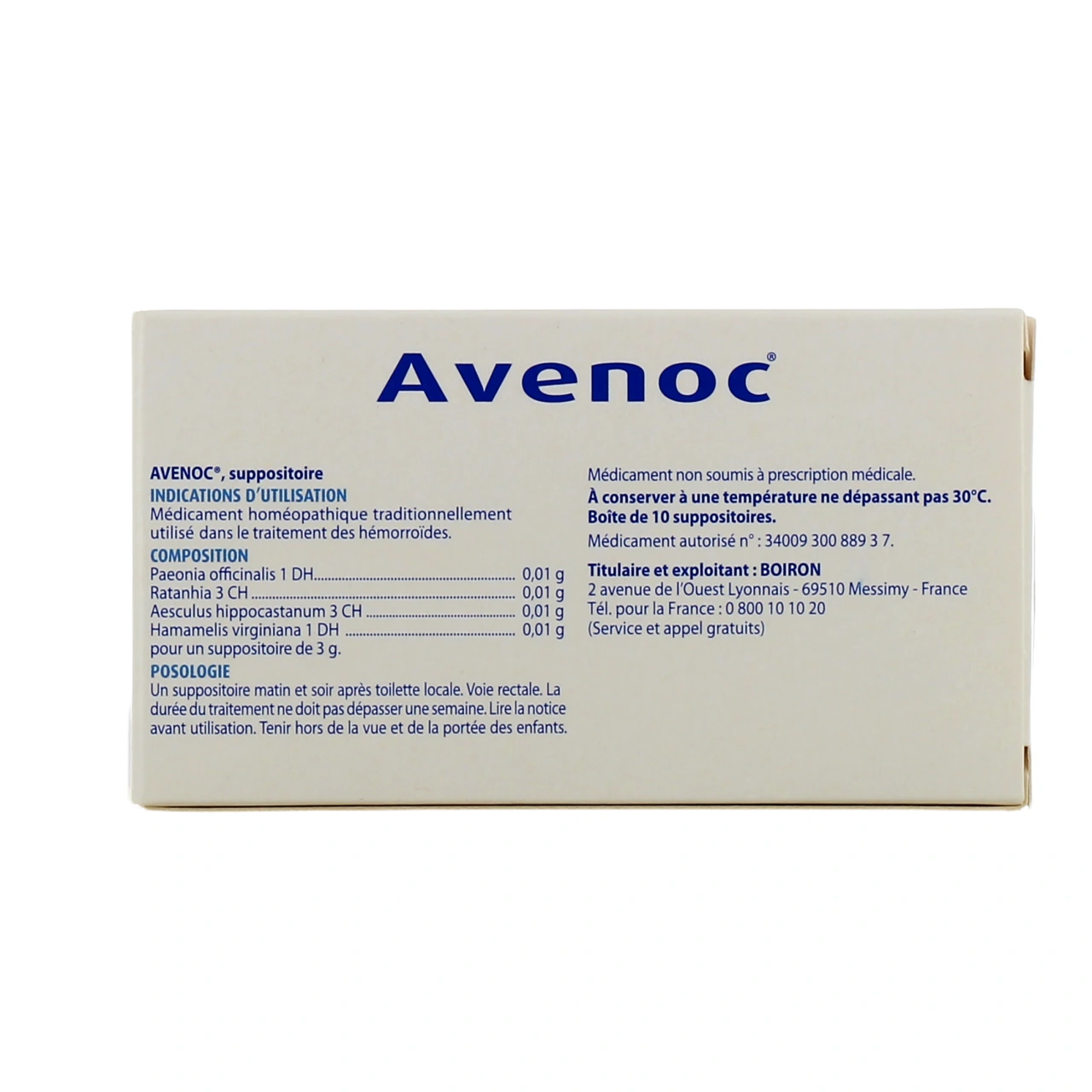 Avenoc Hémorroïdes suppositoires - Vue 3