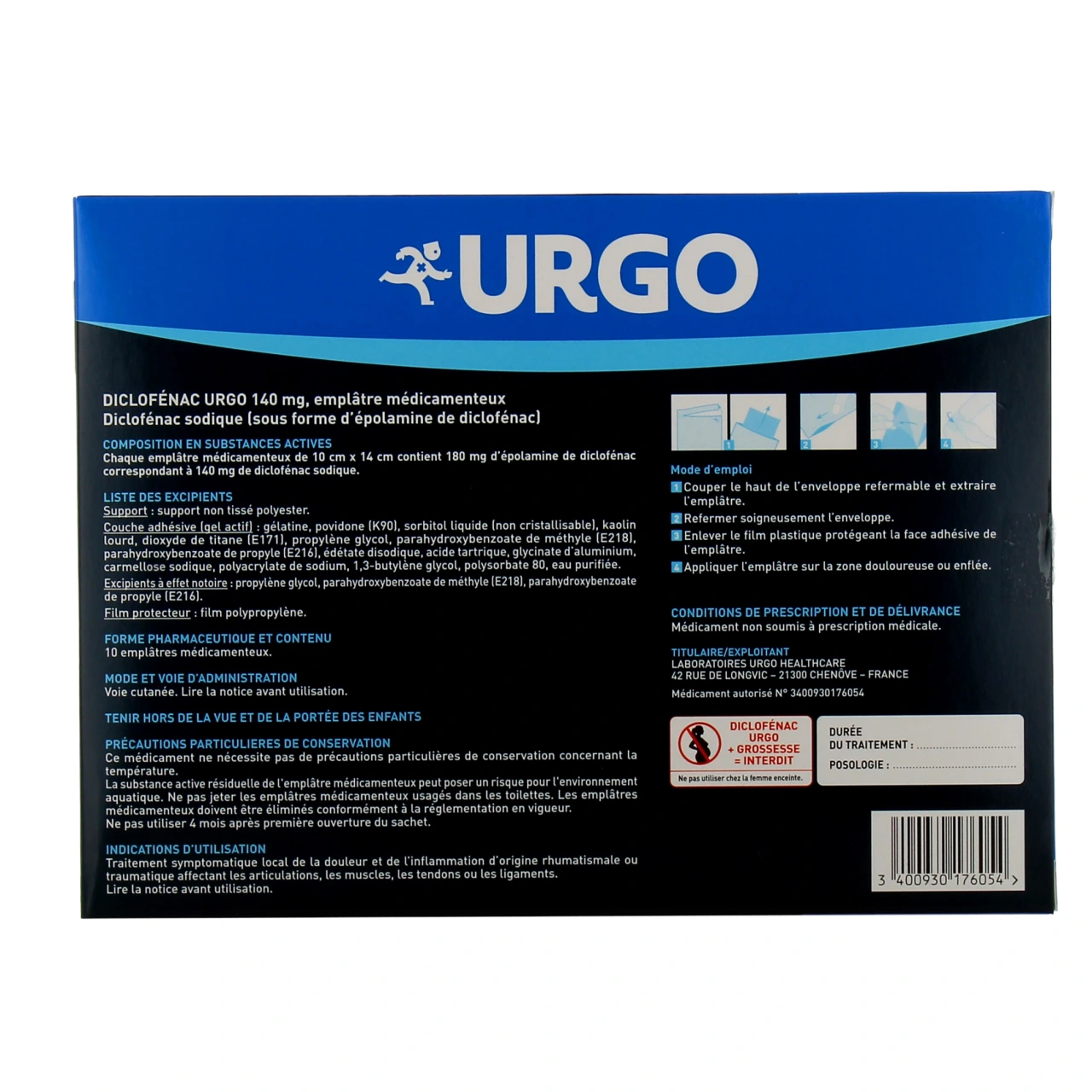 Urgo Diclofenac Emplâtres Médicamenteux 140 mg - Vue 3
