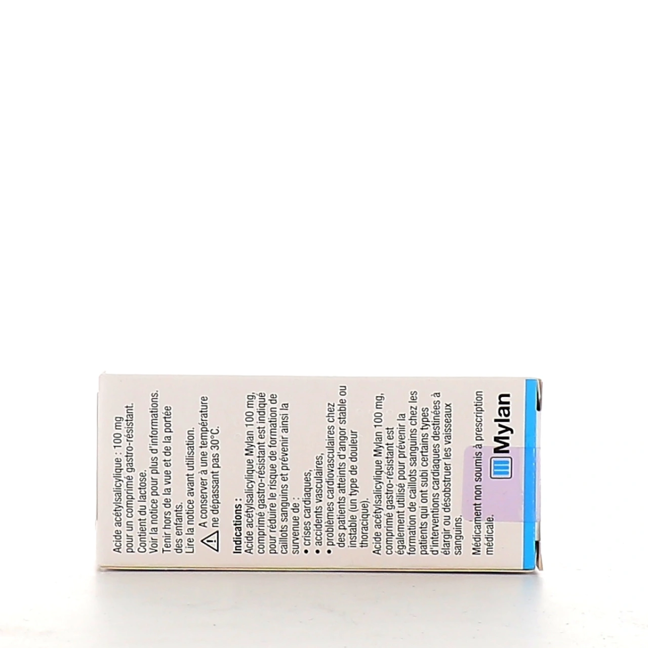 Acide Acétylsalicylique Mylan 100 mg - Vue 2
