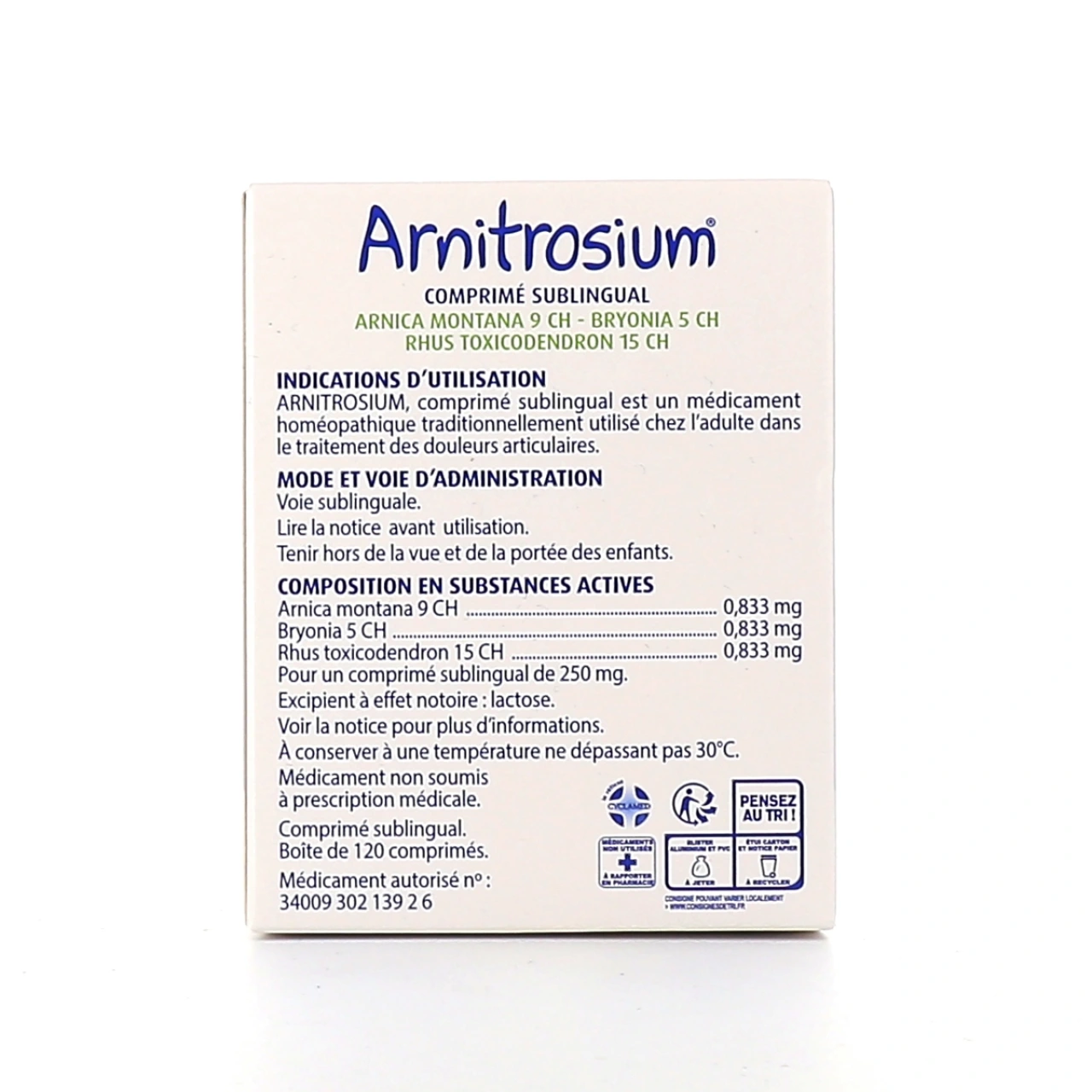 Boiron Arnitrosium Traitement des Douleurs Articulaires - Vue 2