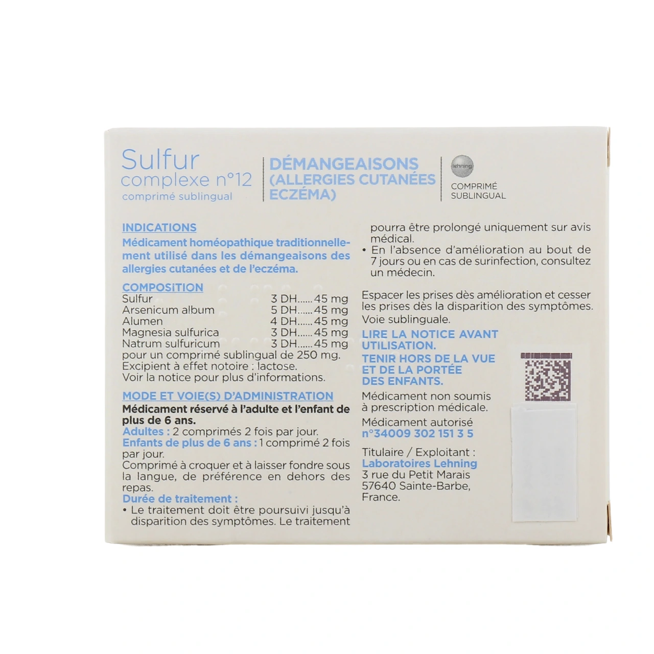 Lehning Sulfur Complexe n°12 - Vue 3