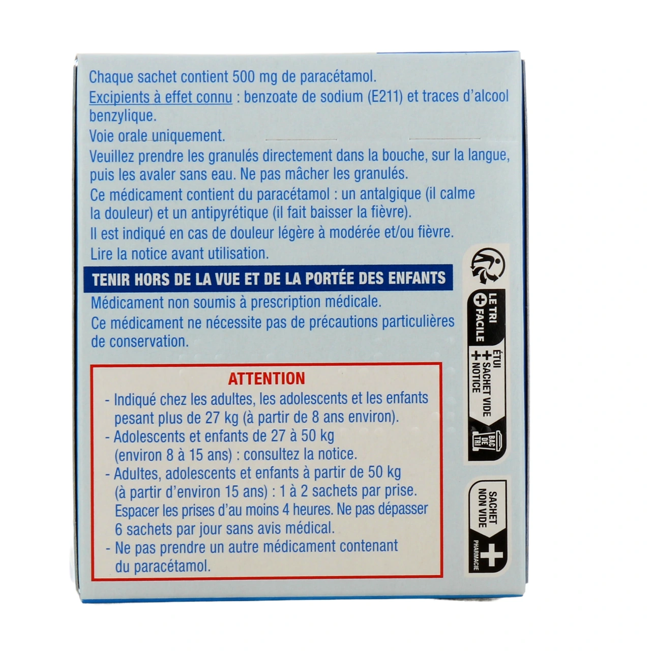 Efferalgan 500mg - Vue 3
