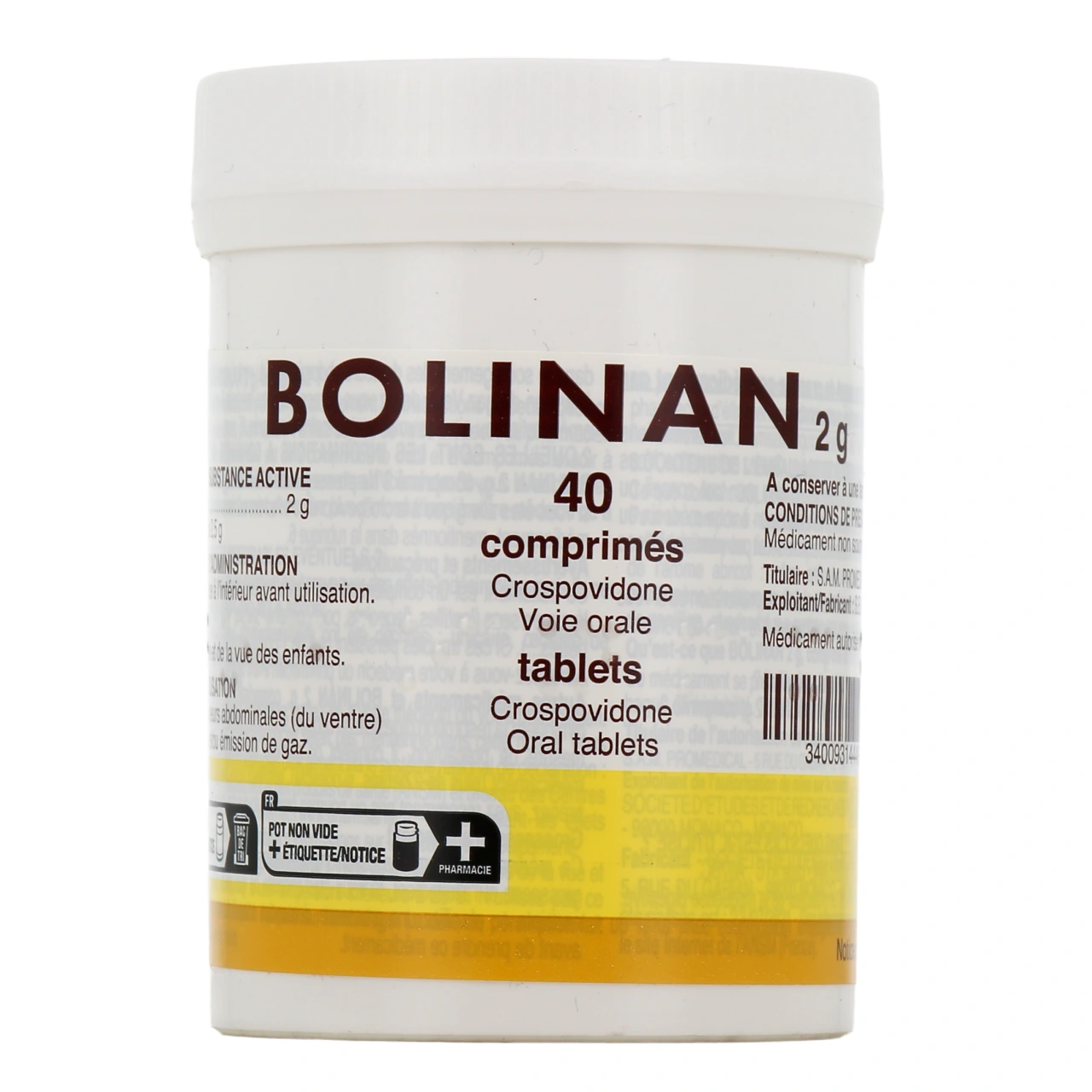 Bolinan 2g Crospovidone - Vue 2