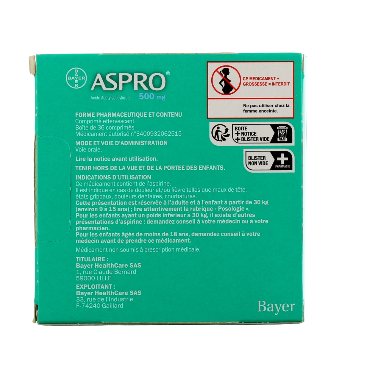 Aspro 500 mg - Vue 6