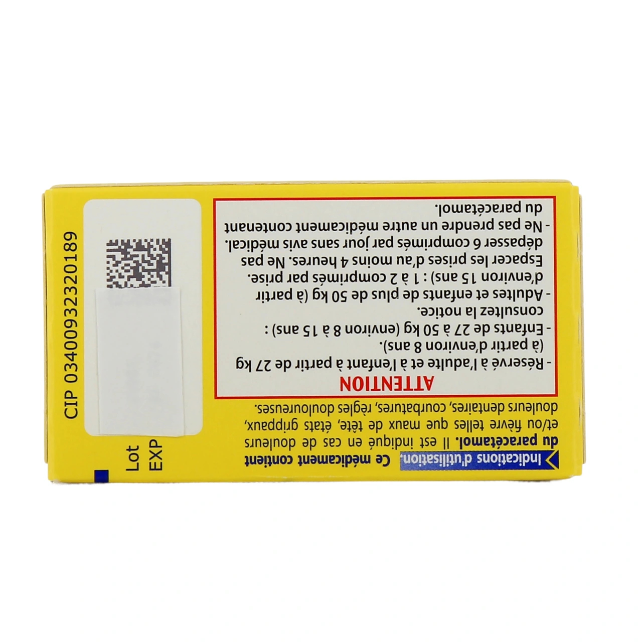 Doliprane 500 mg - Vue 3