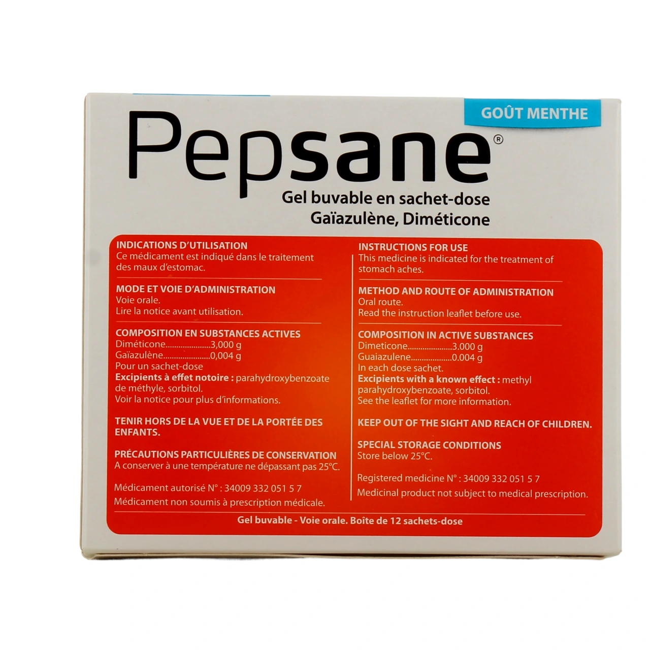 Pepsane Gel Buvable Menthe - Vue 3