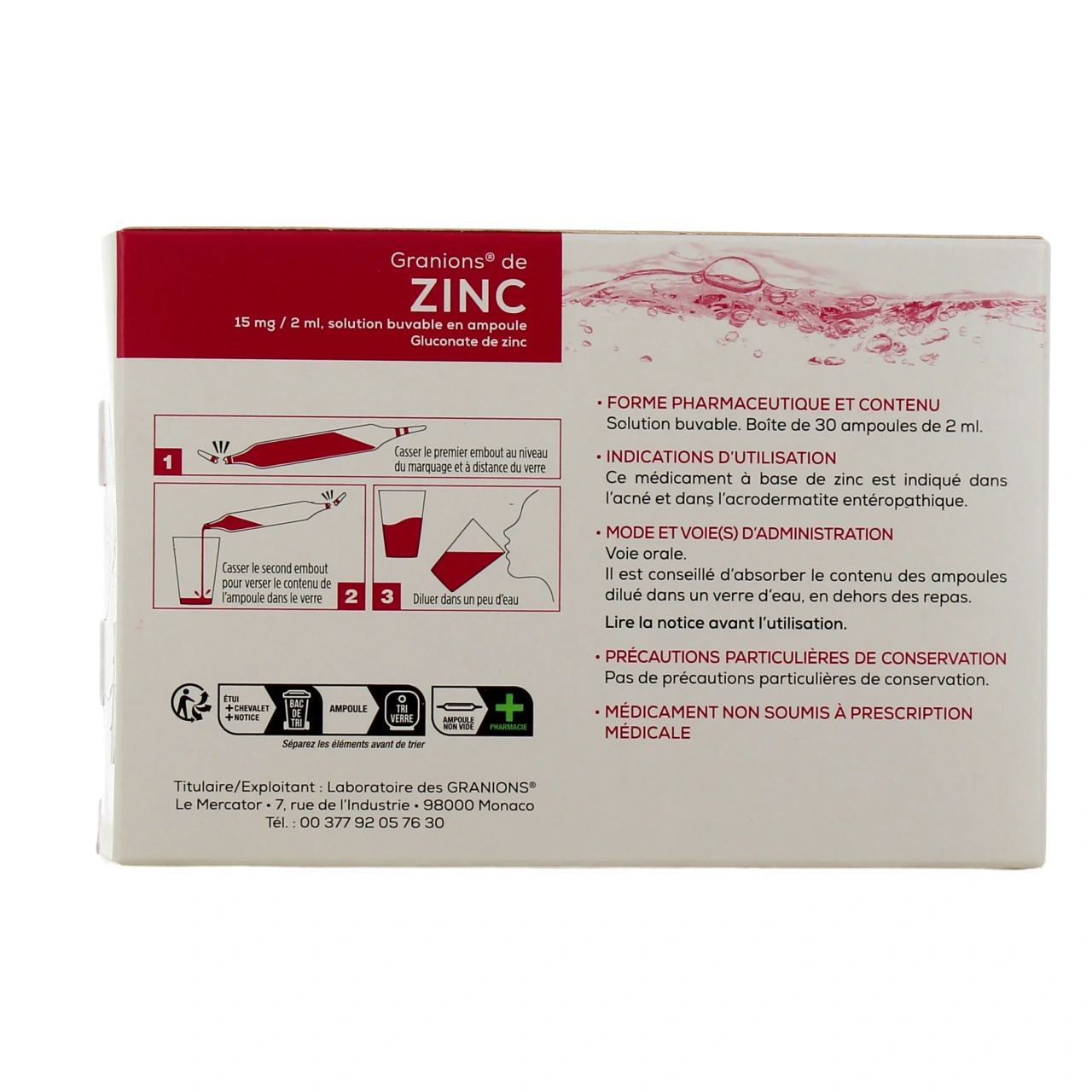 Granions de zinc - Vue 3
