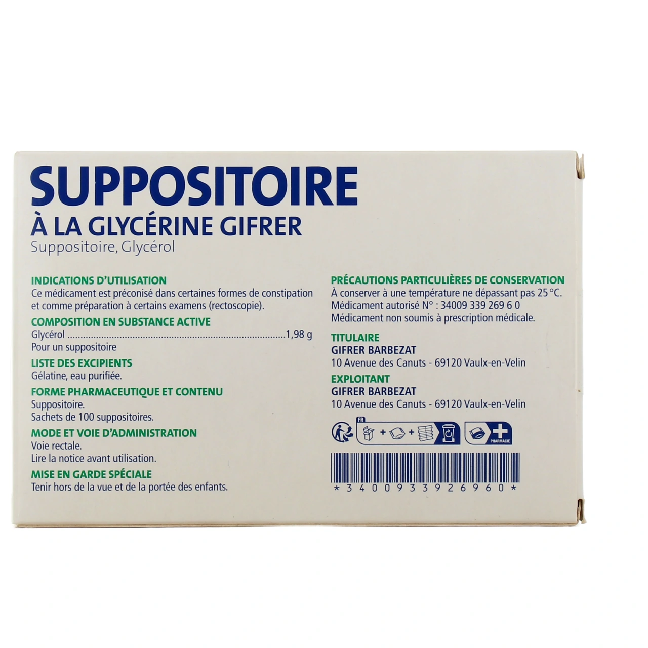 Gifrer Suppositoires à la Glycérine - Vue 11