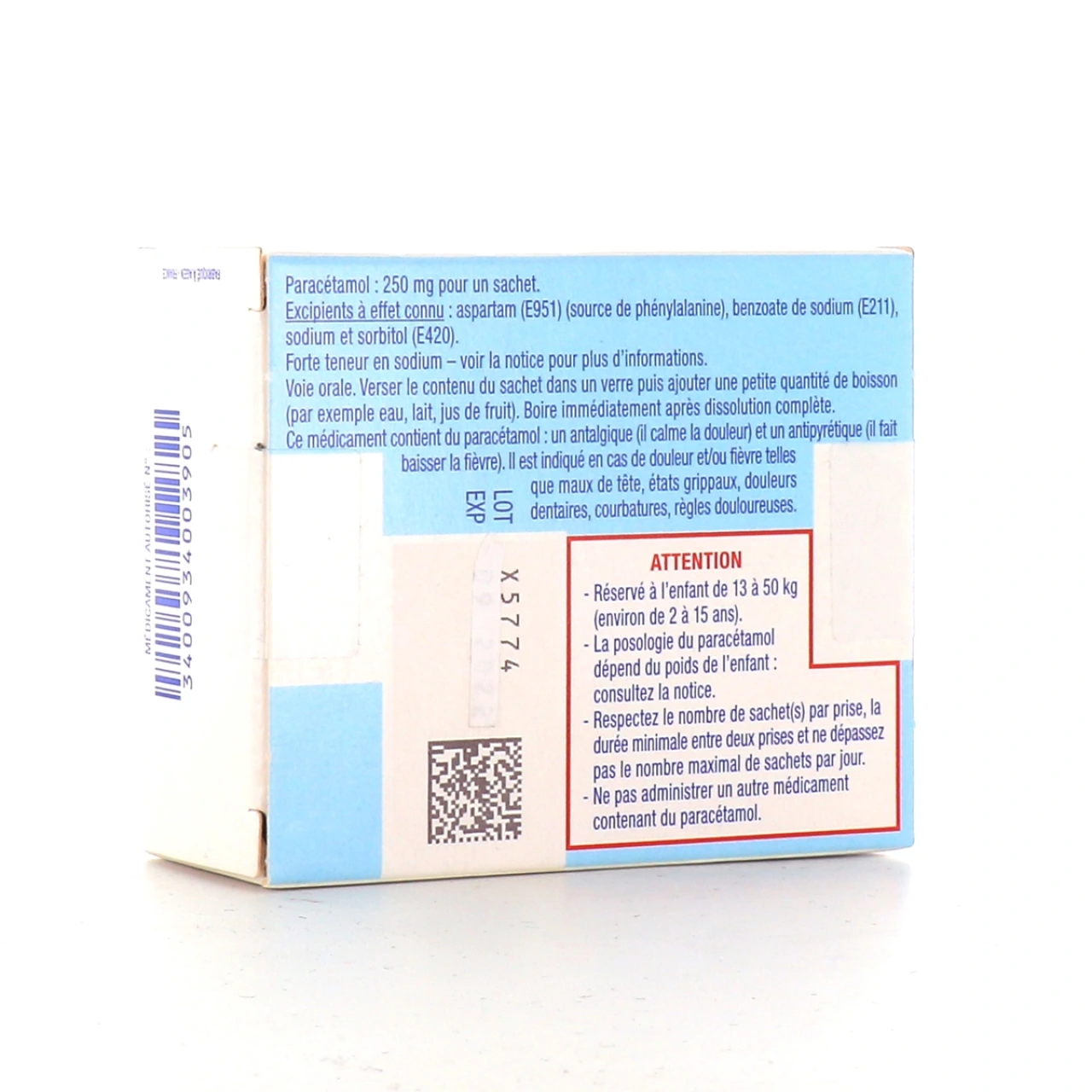 EfferalganMed 250 mg - Vue 2