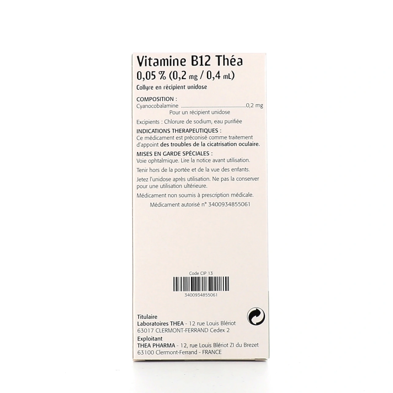 Théa Vitamine B12 Collyre en unidoses - Vue 2