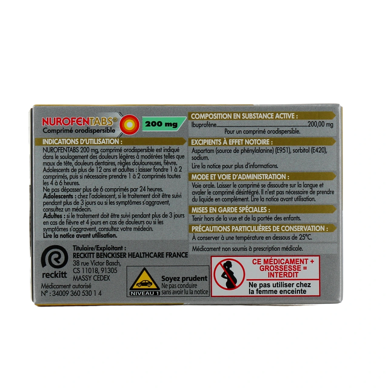 NurofenTabs Ibuprofène 200 mg - Vue 3