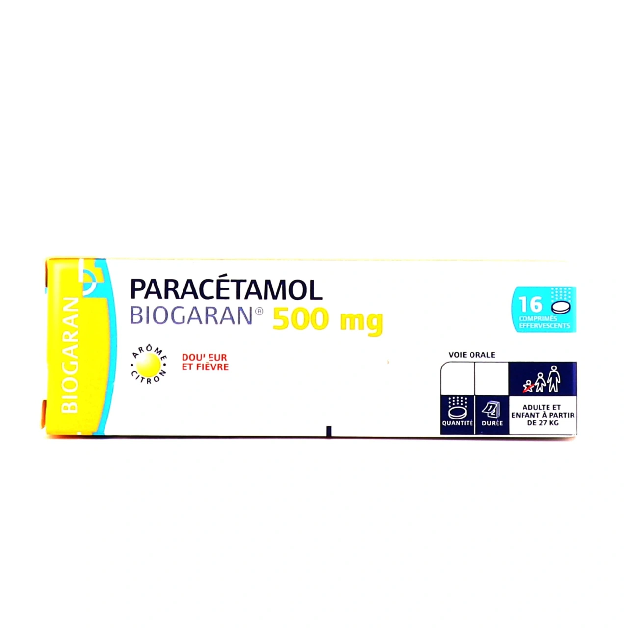 Paracetamol 500 mg 16 comprimés effervescents - Biogaran