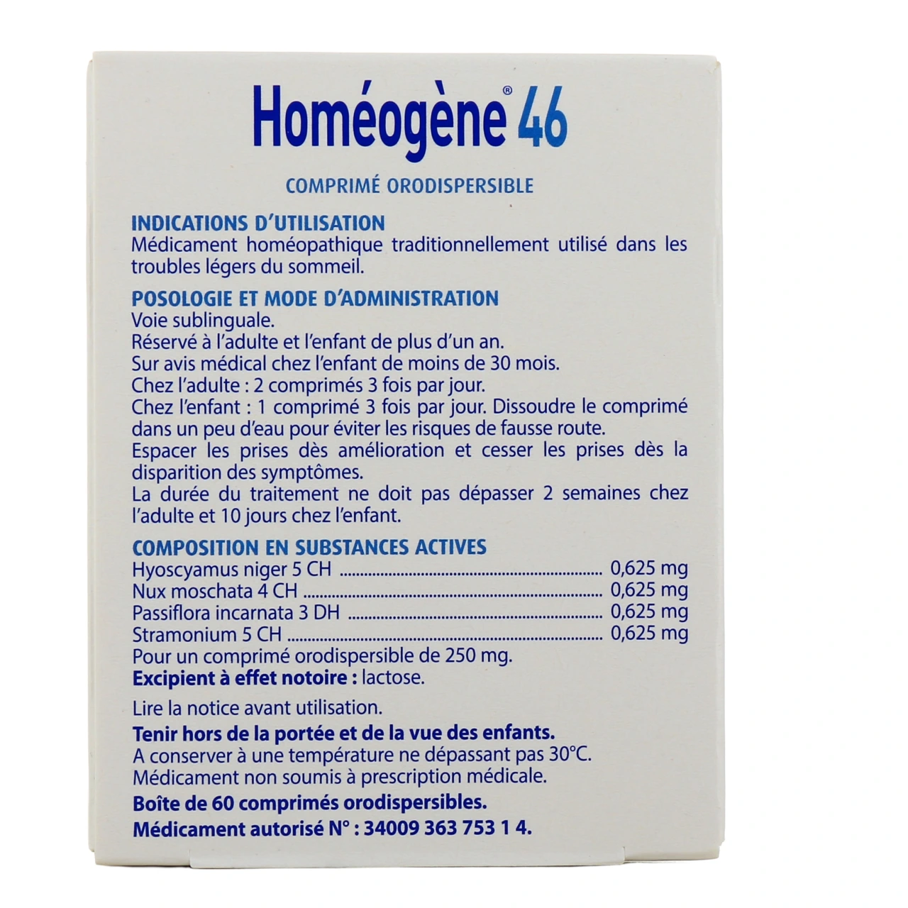 Boiron Homeogene 46 - Vue 3