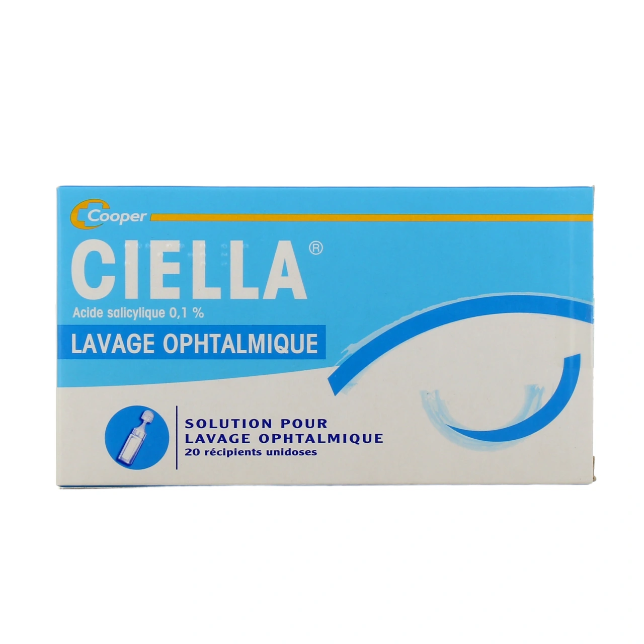 Ciella 0,1% Collyre pour Lavage Ophtalmologique - Vue 2