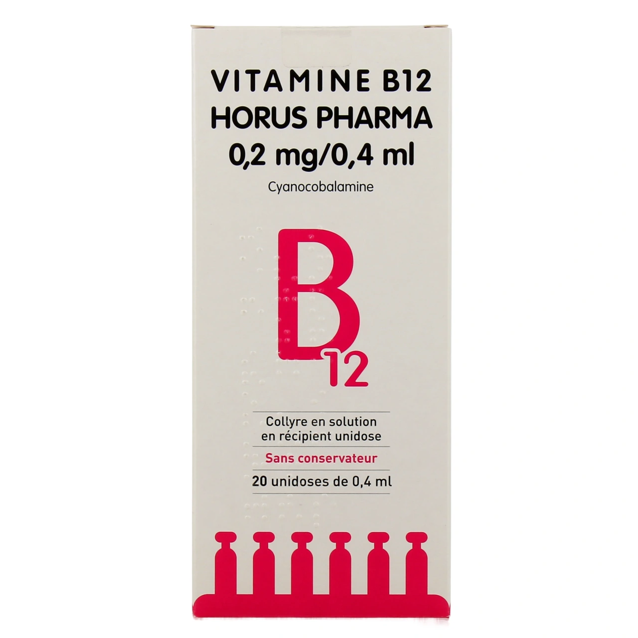 Horus Pharma Vitamine B12 Collyre 0,5 pour mille - Vue 2