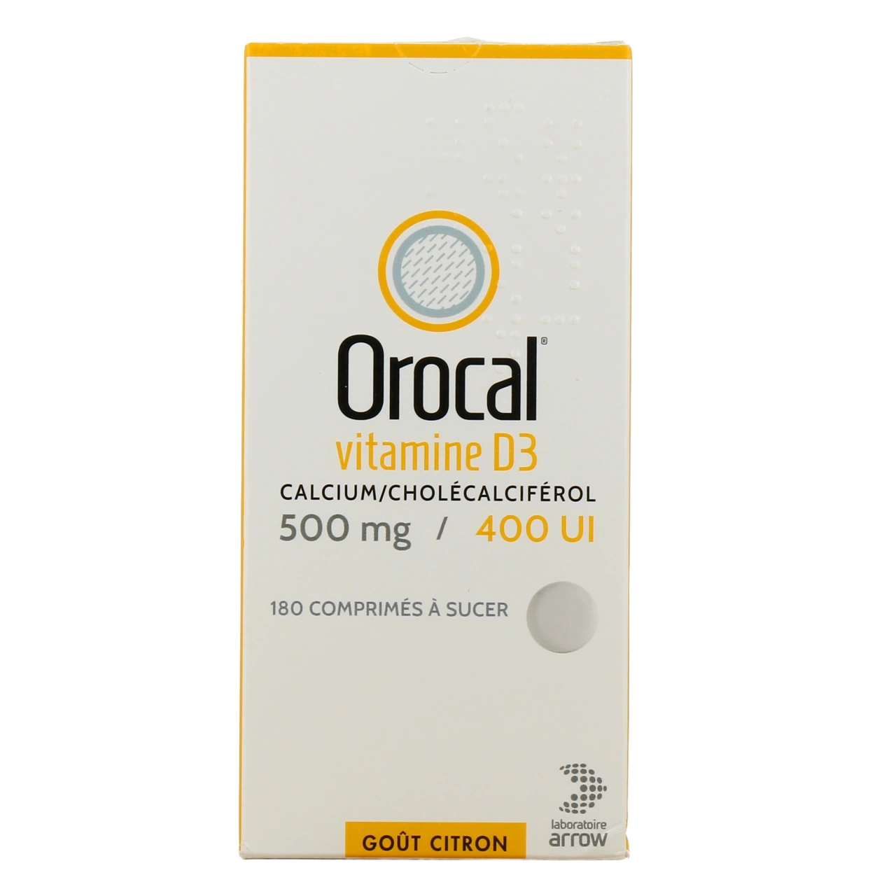 Orocal vitamine D3 500mg / 400UI comprimés à sucer - Vue 3