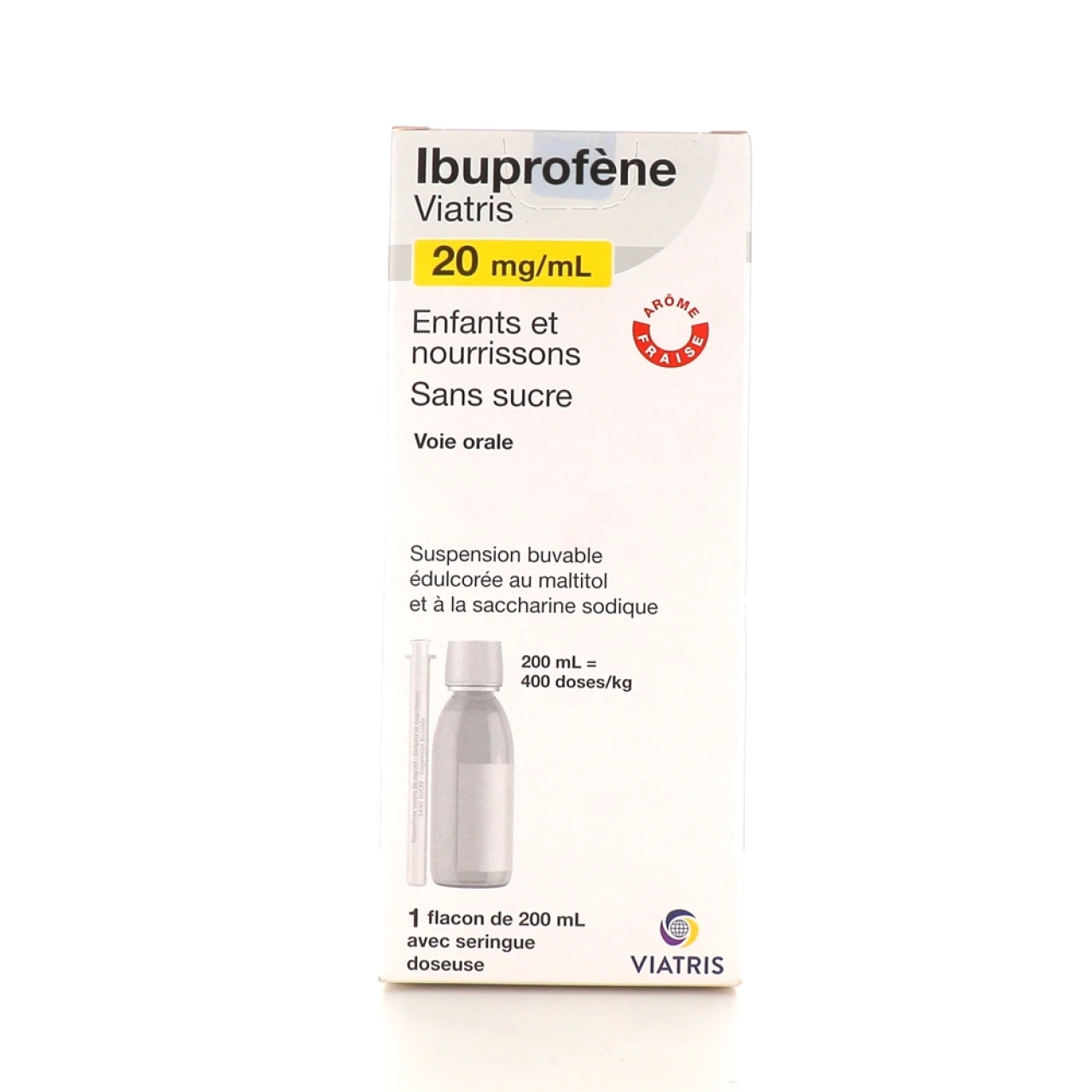 Viatris Ibuprofène 20mg/ml suspension buvable - Mylan