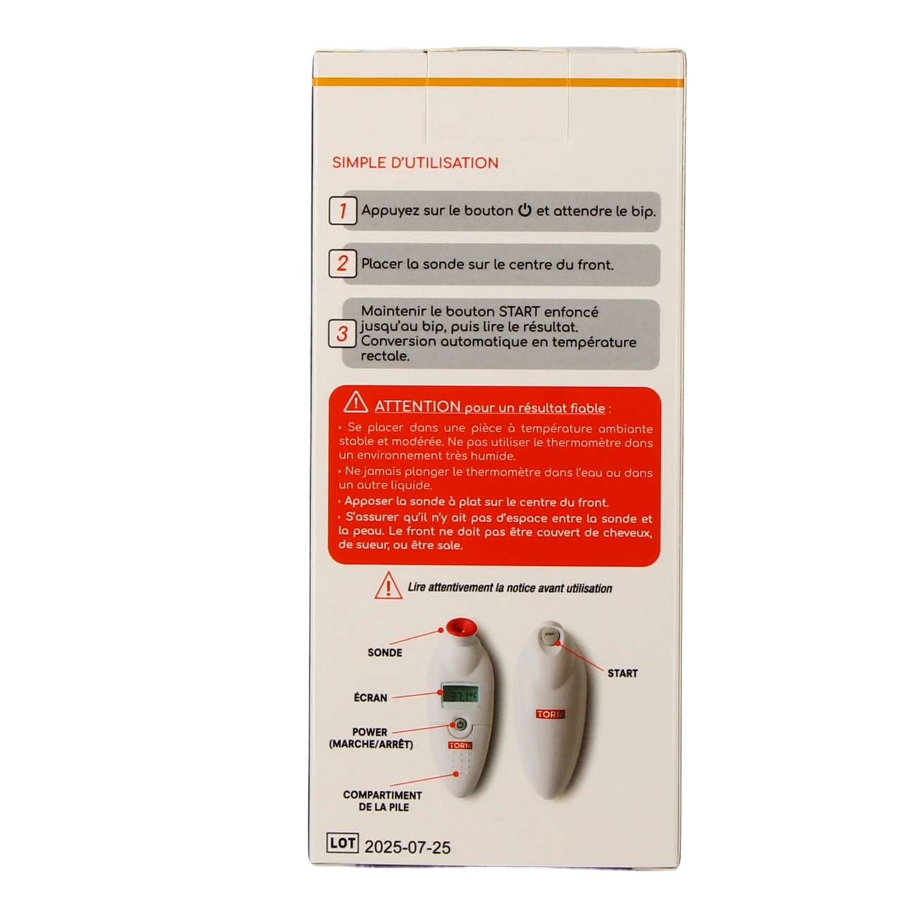 Torm Thermomètre frontal F04 - Vue 3