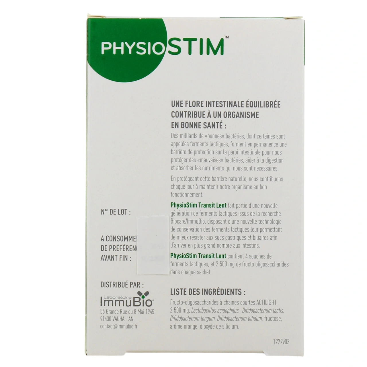 Immubio PhysioStim Transit Lent Confort Digestif - Vue 6