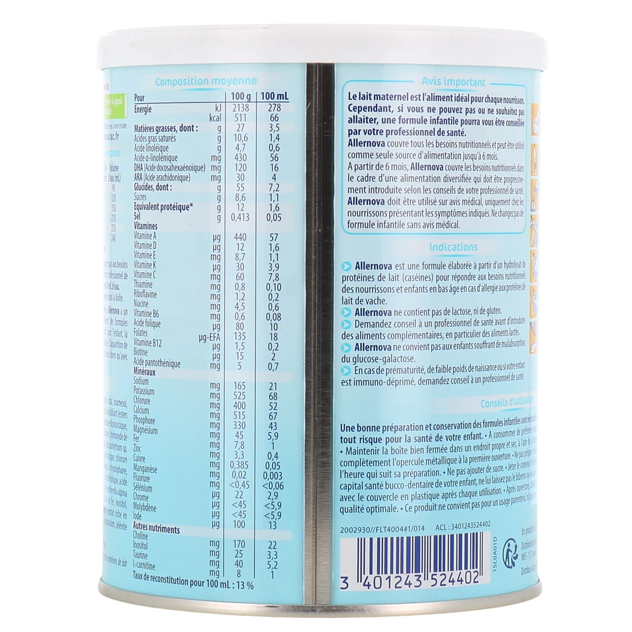 Novalac Allernova Lait 0-36 mois - Vue 3