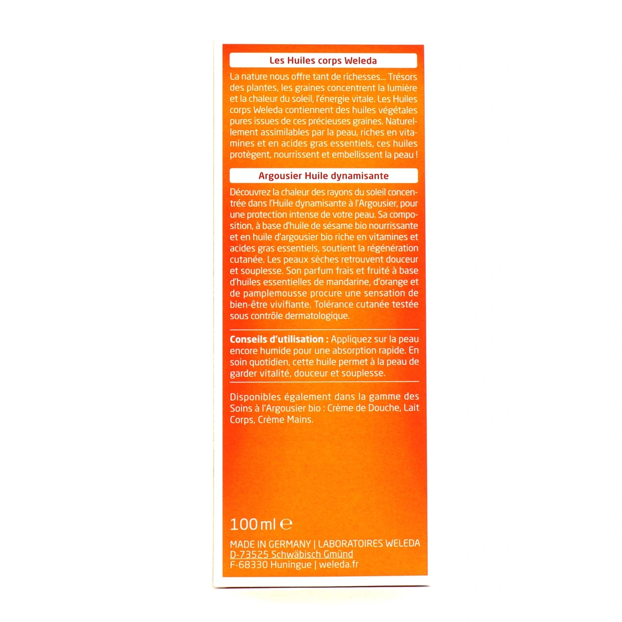 Weleda Huile Dynamisante Argousier - Vue 2