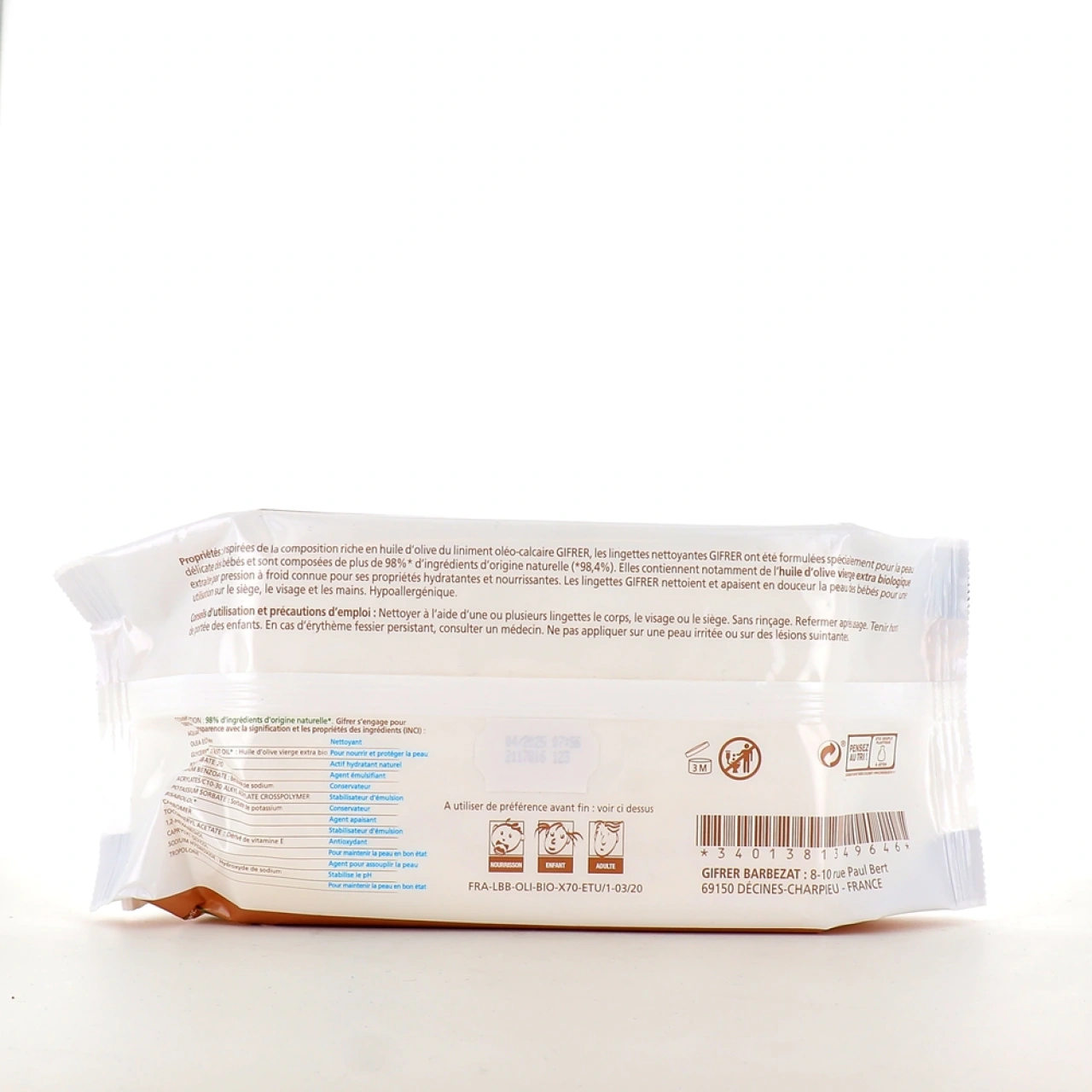 Gifrer Lingettes Nettoyantes à l’Huile d’Olive - Vue 2