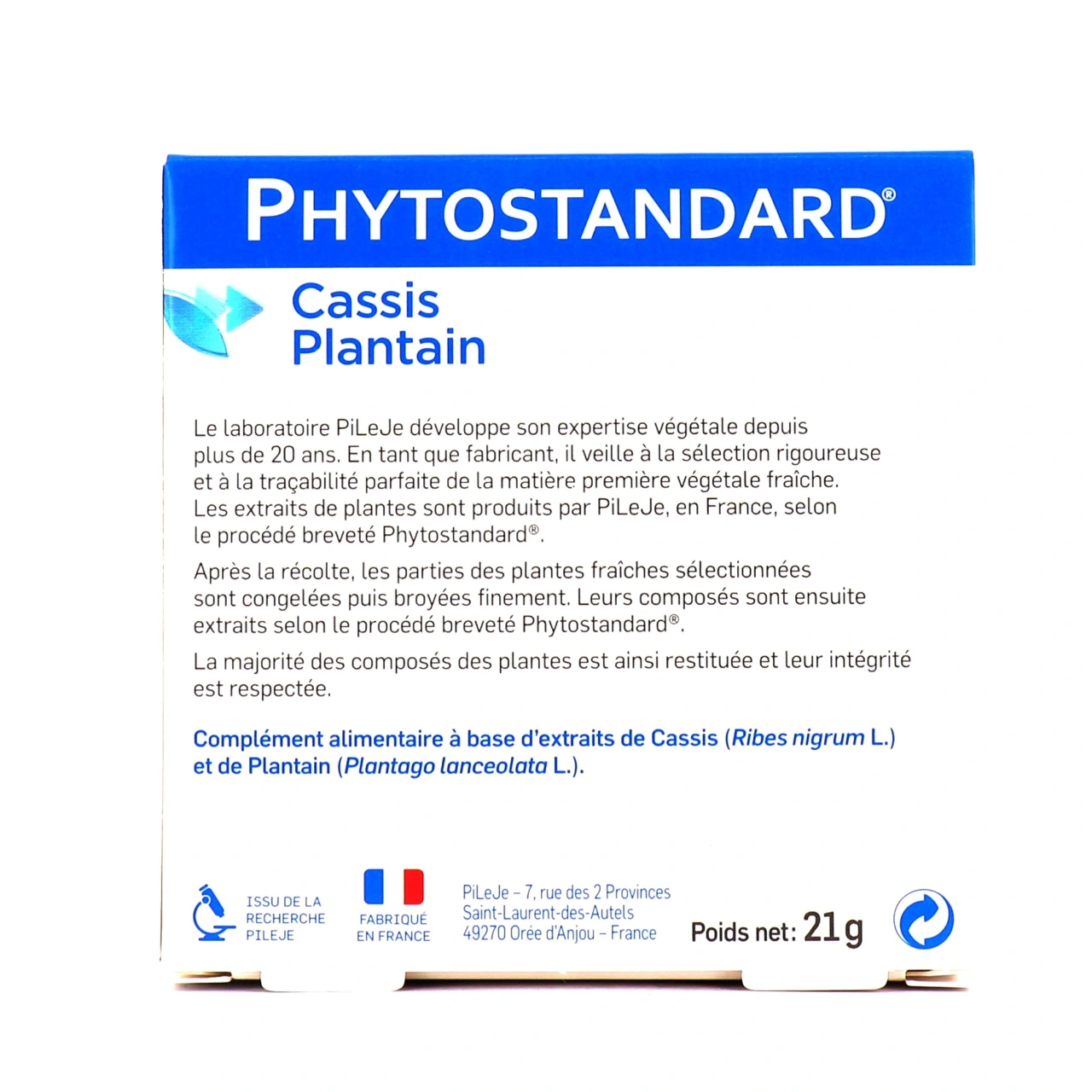 Pileje Phytostandard Cassis Plantain - Vue 2