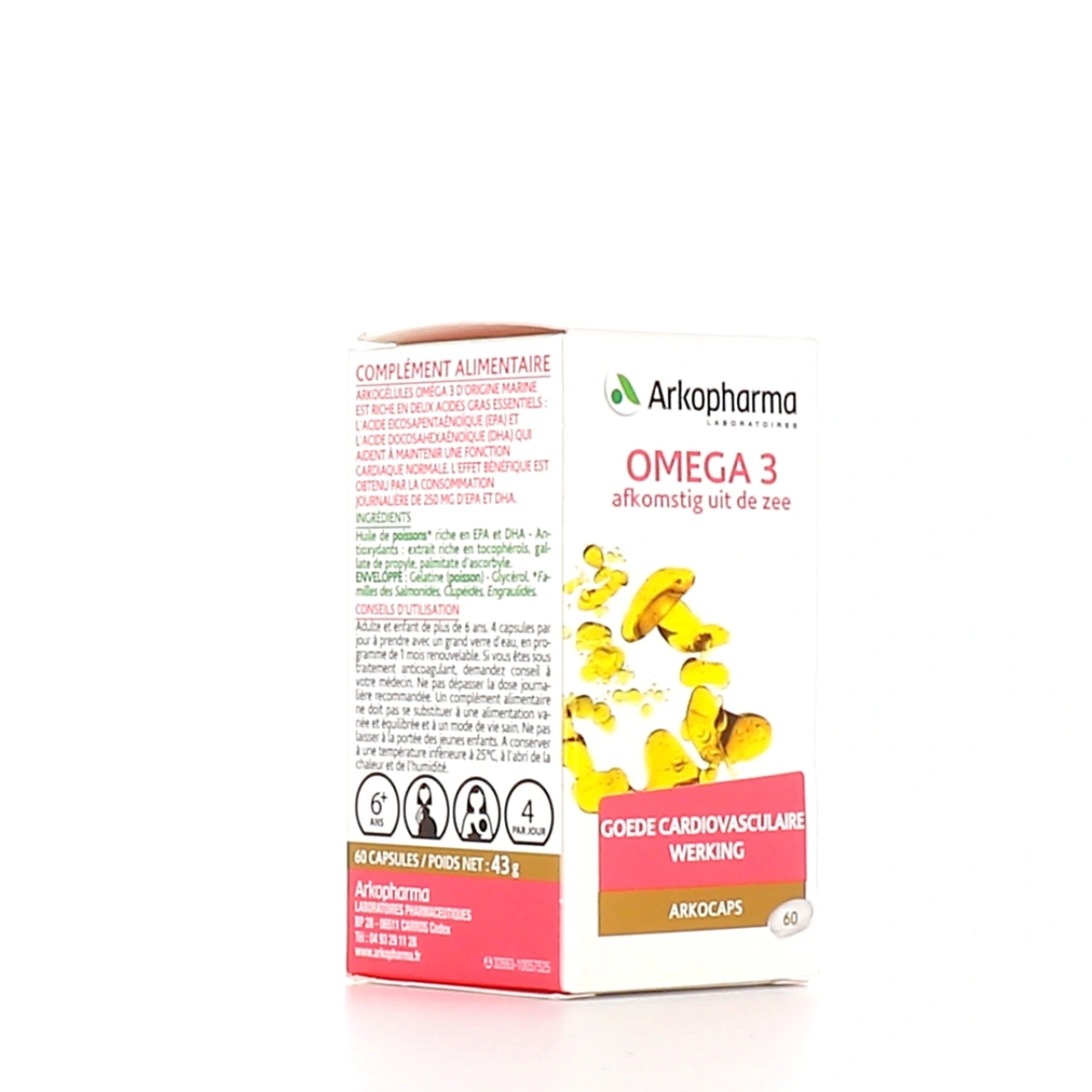 Arkogélules Huile d'OMEGA3 d'Origine Marine - Vue 2