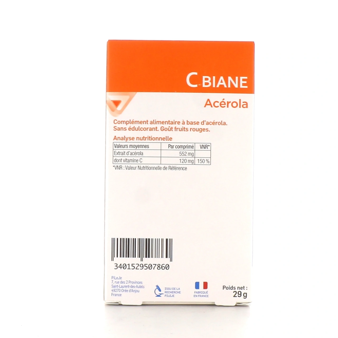 Pileje C Biane Acérola comprimés à croquer - Vue 2