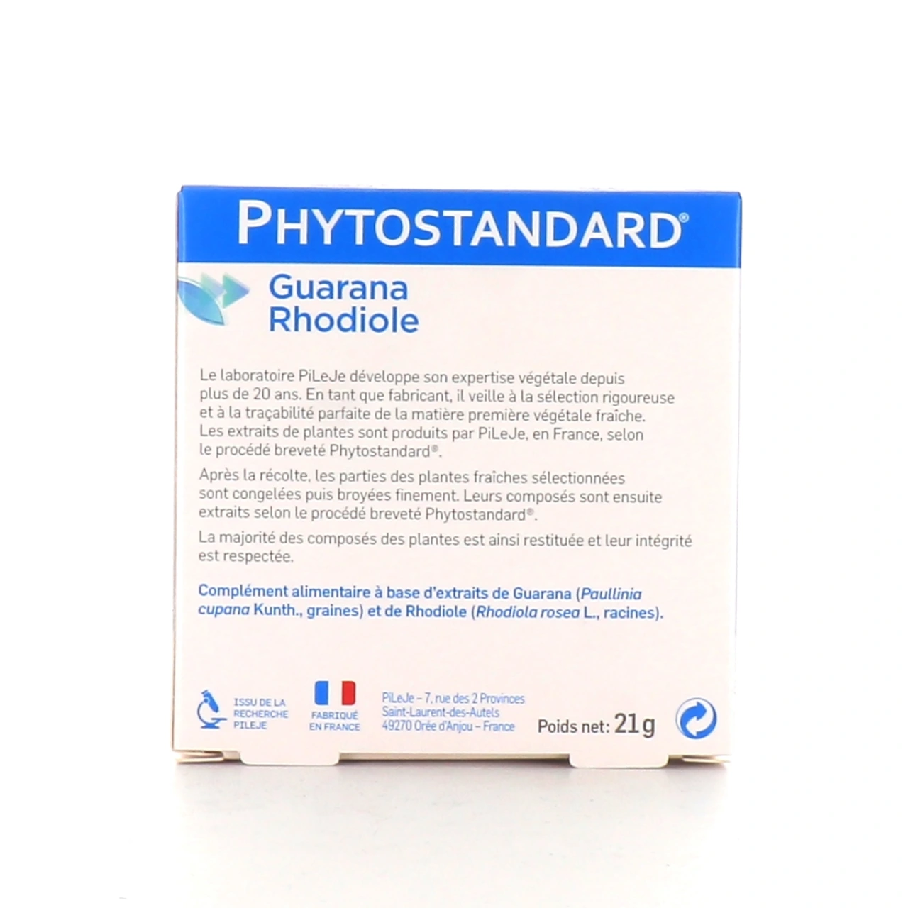 Pileje Phytostandard Guarana Rhodiole - Vue 2