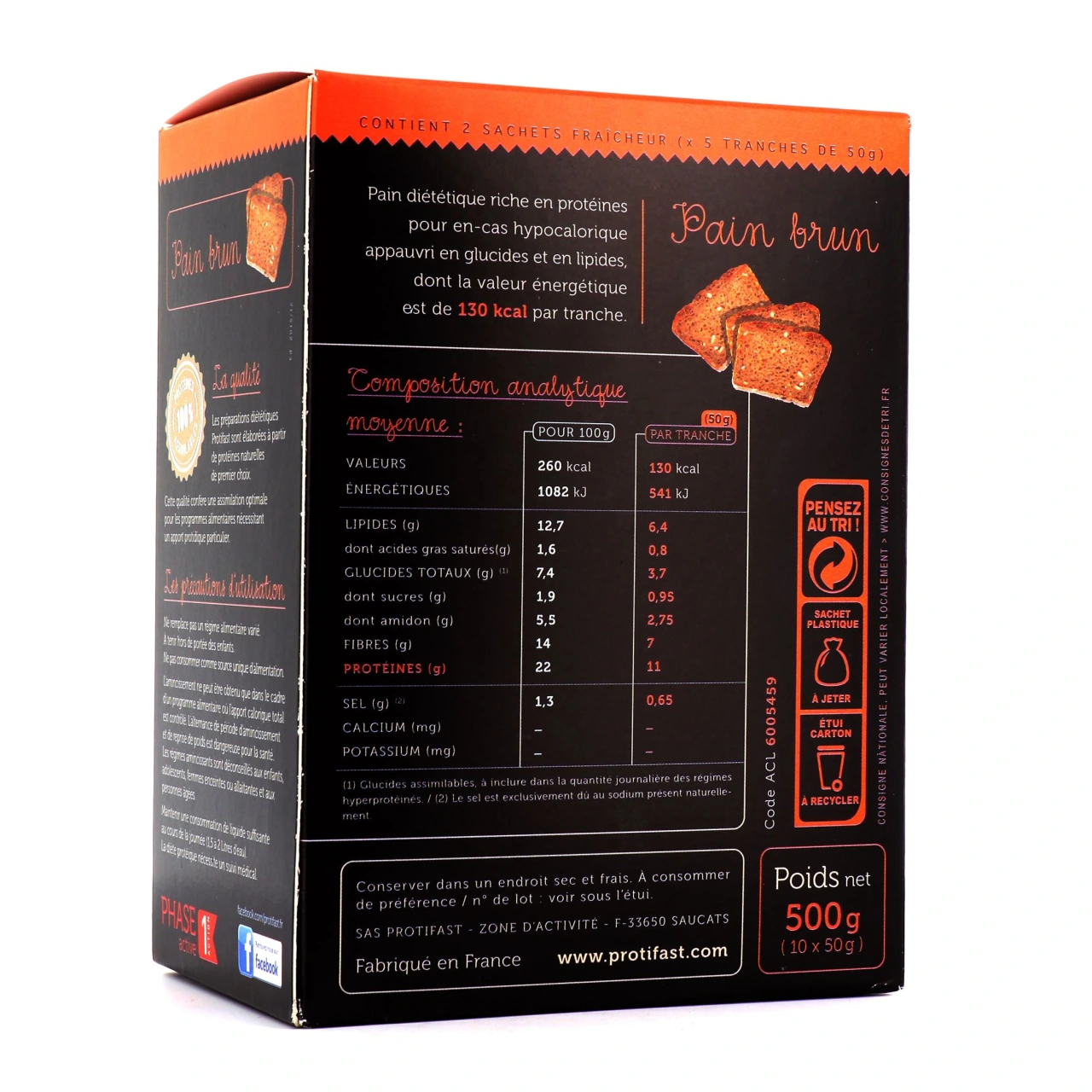 Protifast Pain Brun - Vue 2