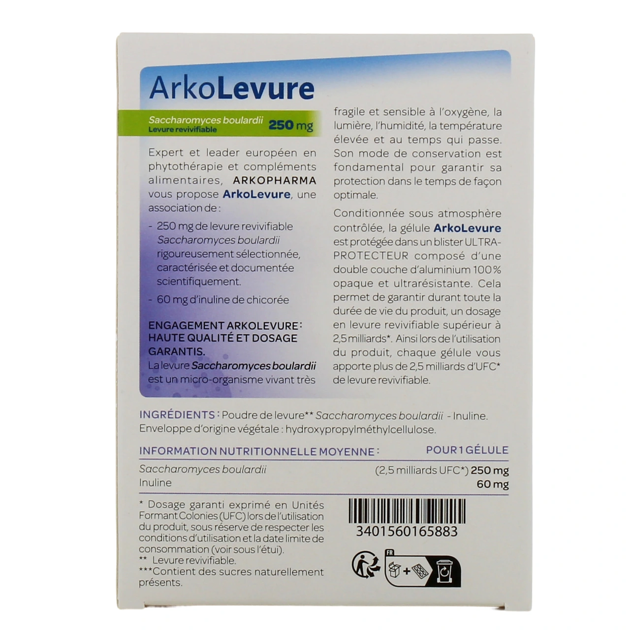Arkolevure 250 mg en gélules - Vue 3