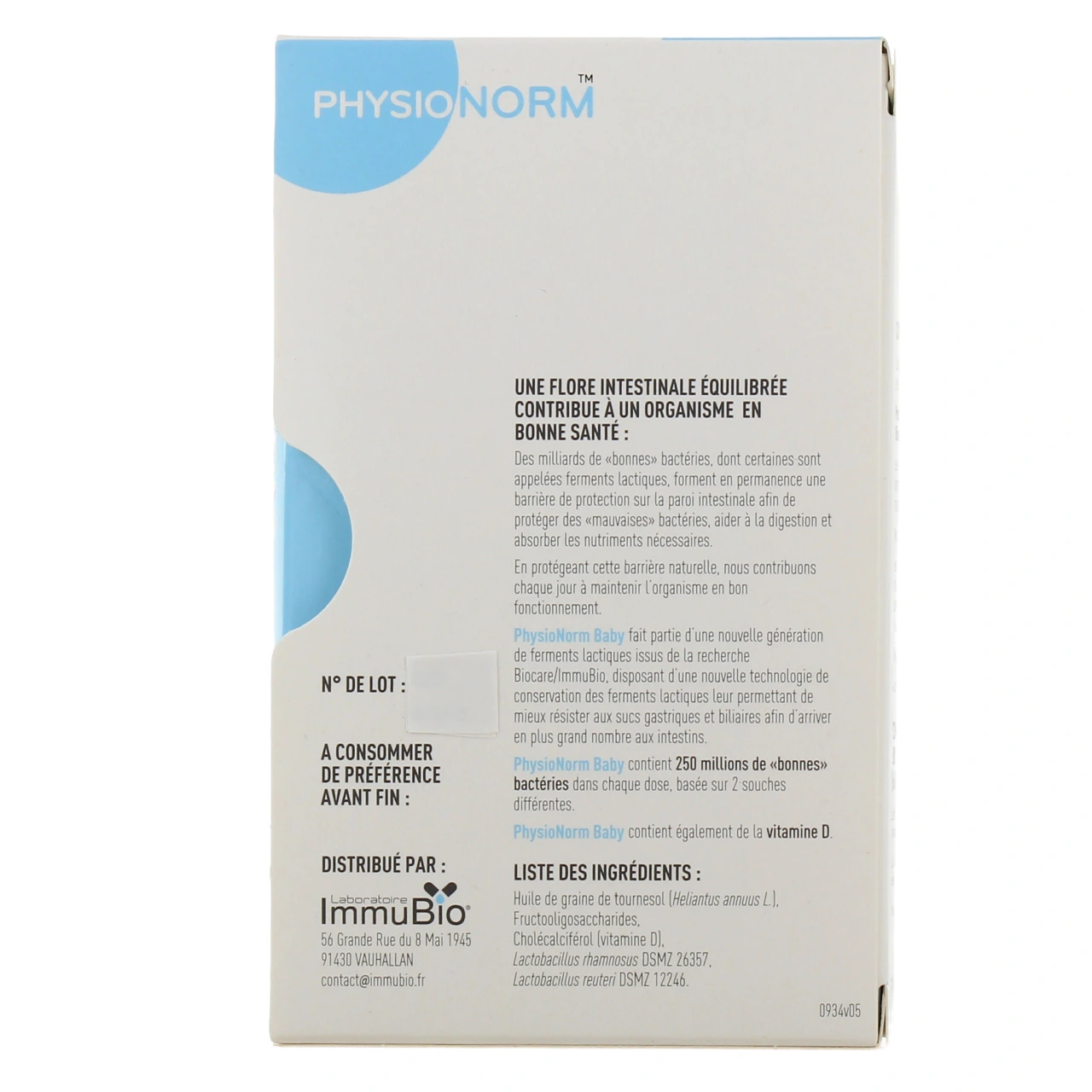 ImmuBio Physionorm Baby - Vue 3