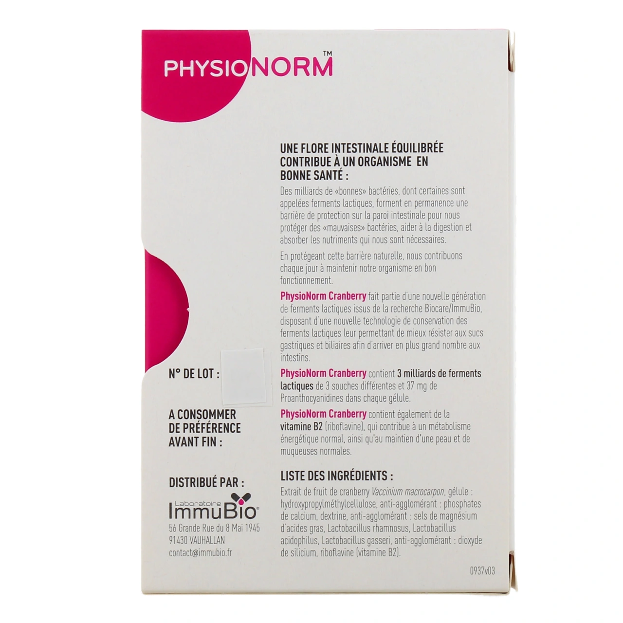 Physionorm Cranberry - Vue 3