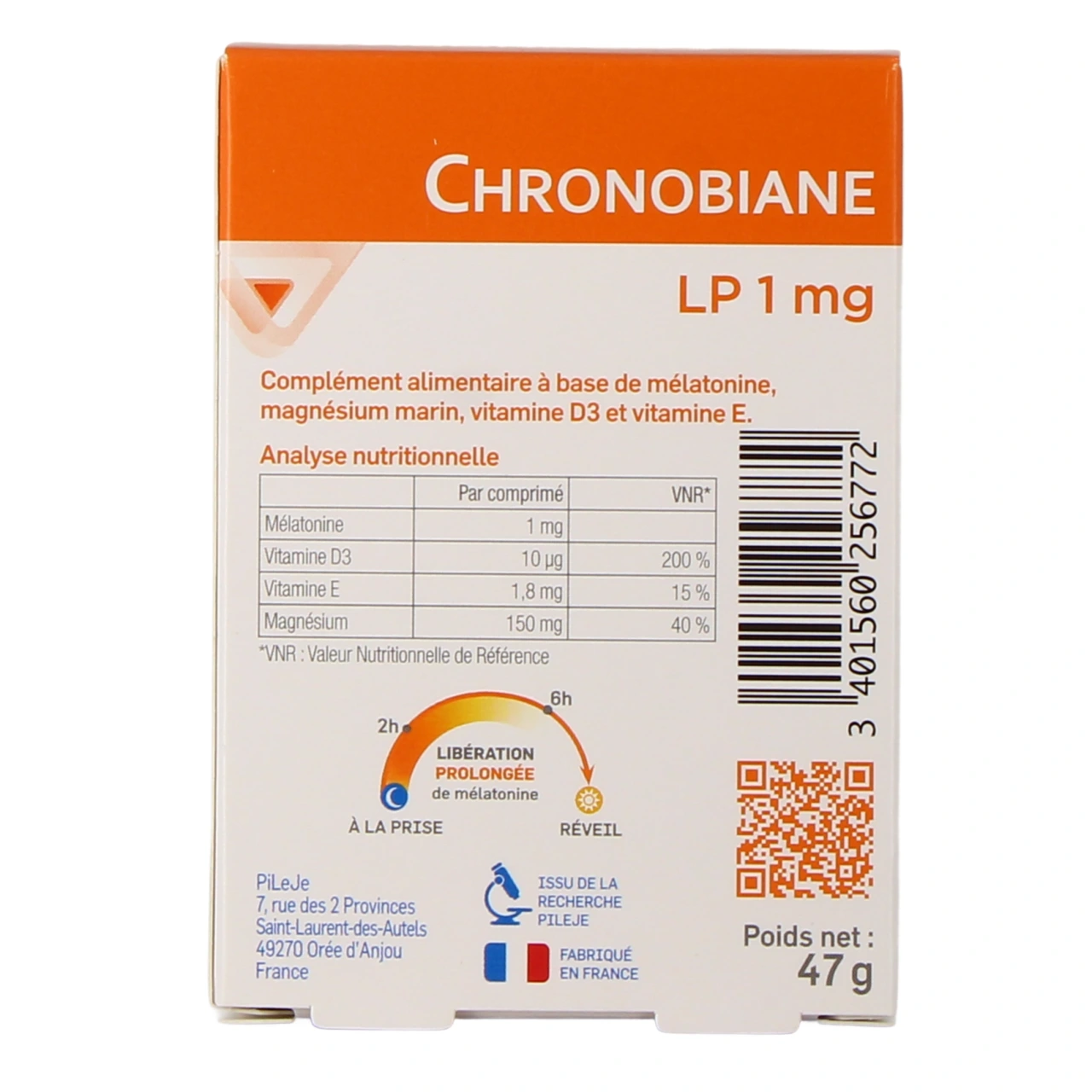 Pileje Chronobiane LP 1mg - Vue 3