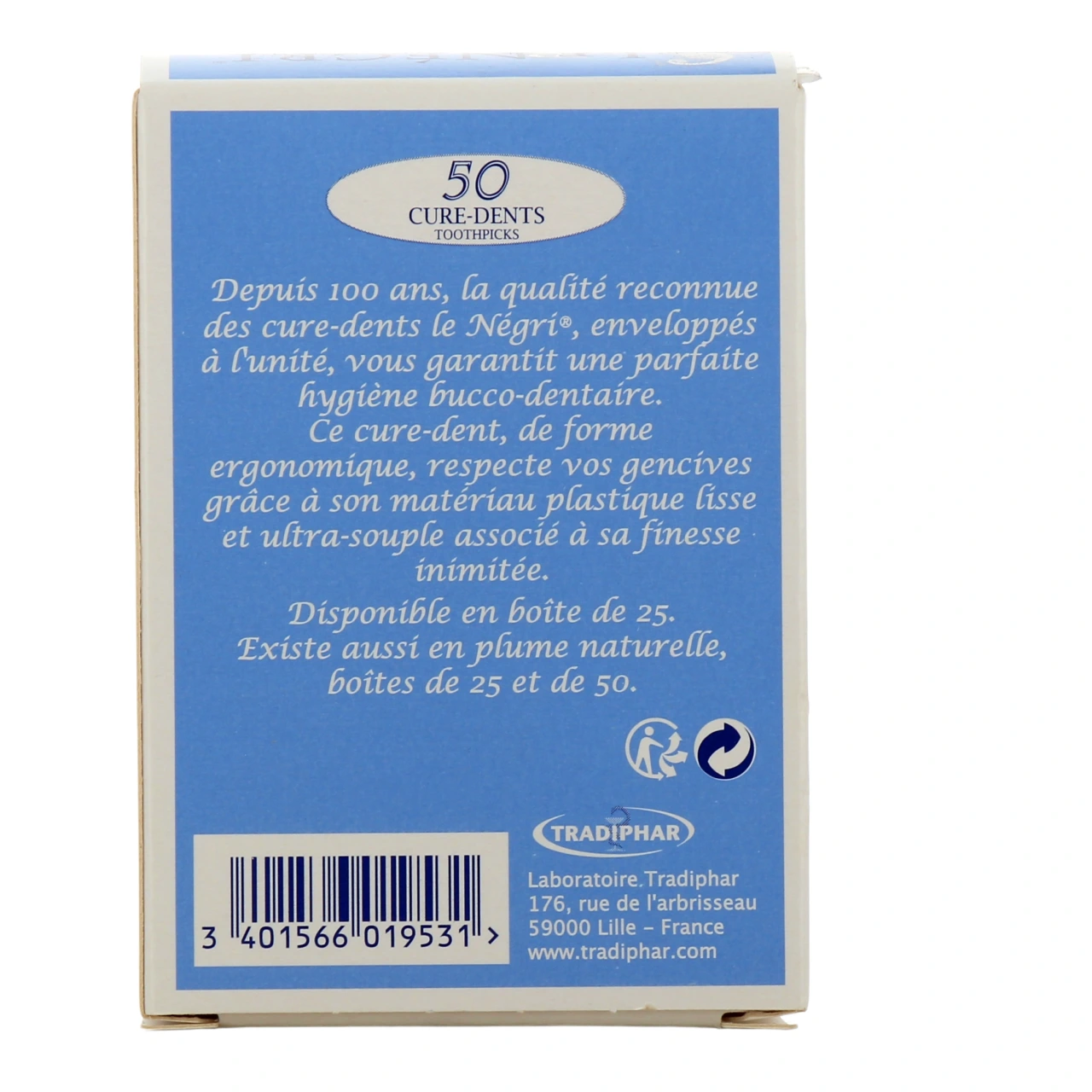 Le Négri Cure-Dents en Plastique Ultra-Fin - Vue 3