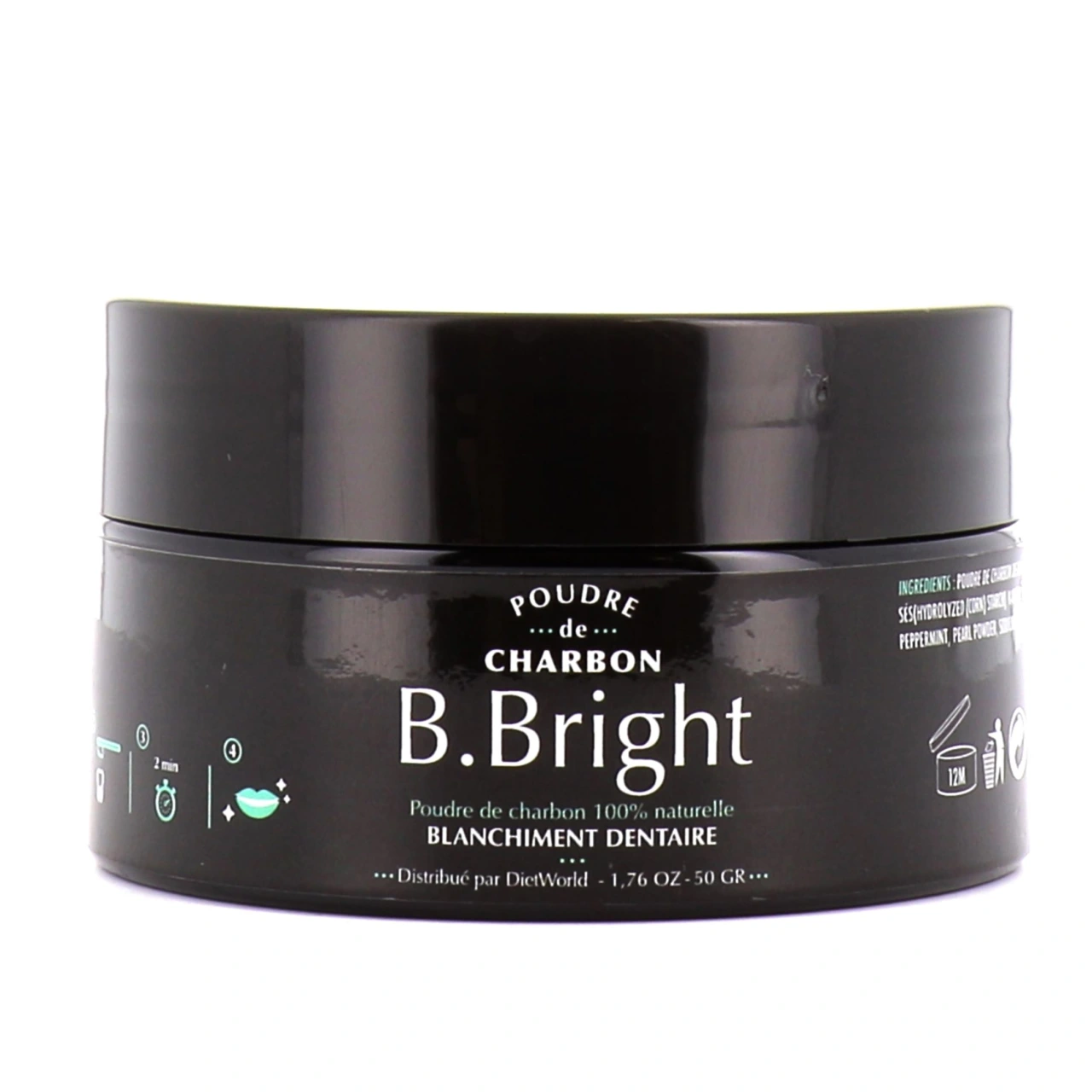 Diet World B.Bright Poudre de Charbon Blanchiment Dentaire - Diet World