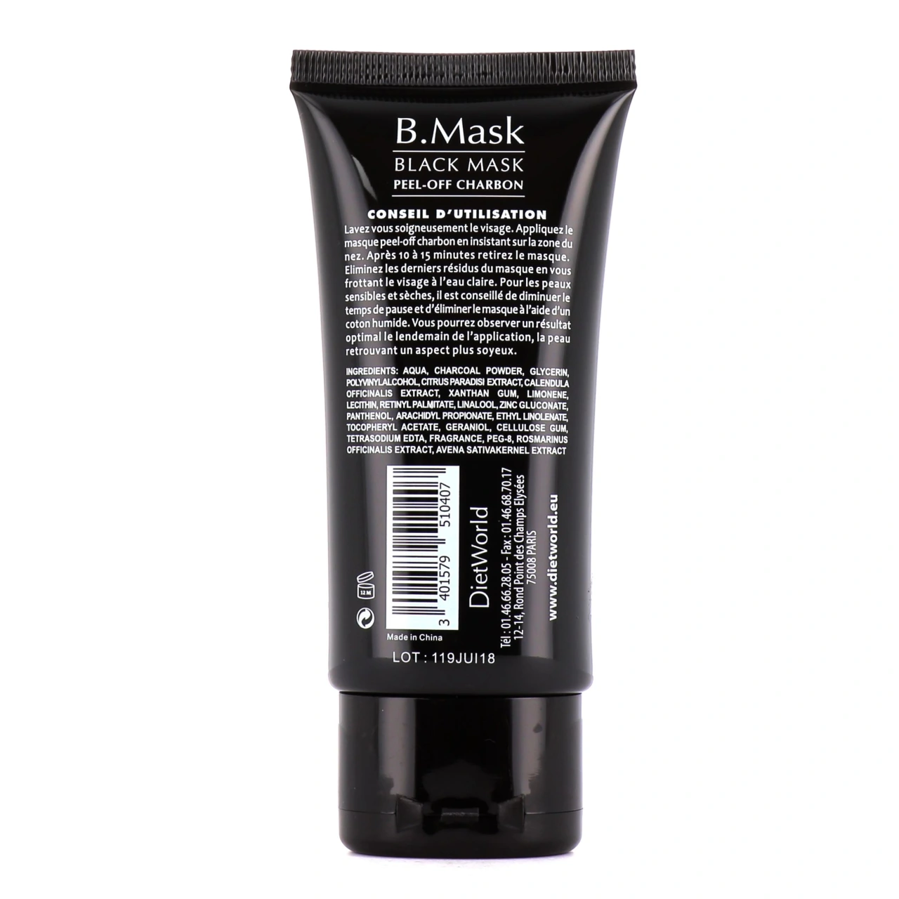 Diet World B.Mask Masque Noir au Charbon - Vue 2
