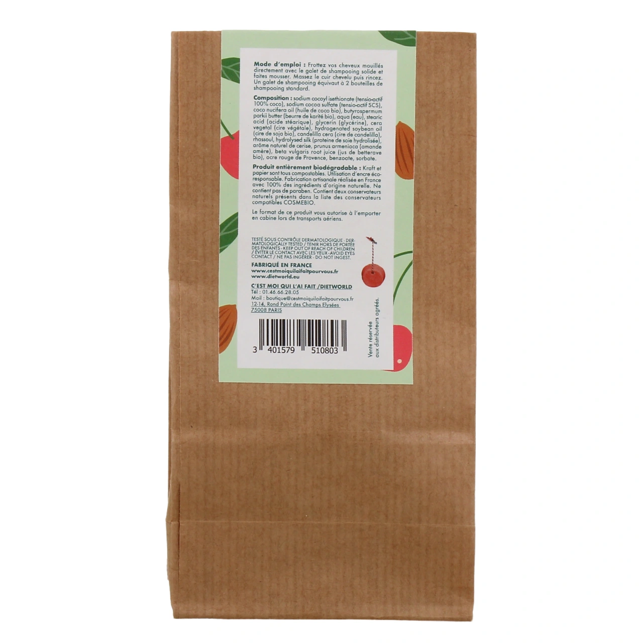 Diet World Shampooing Solide Bio - Vue 3