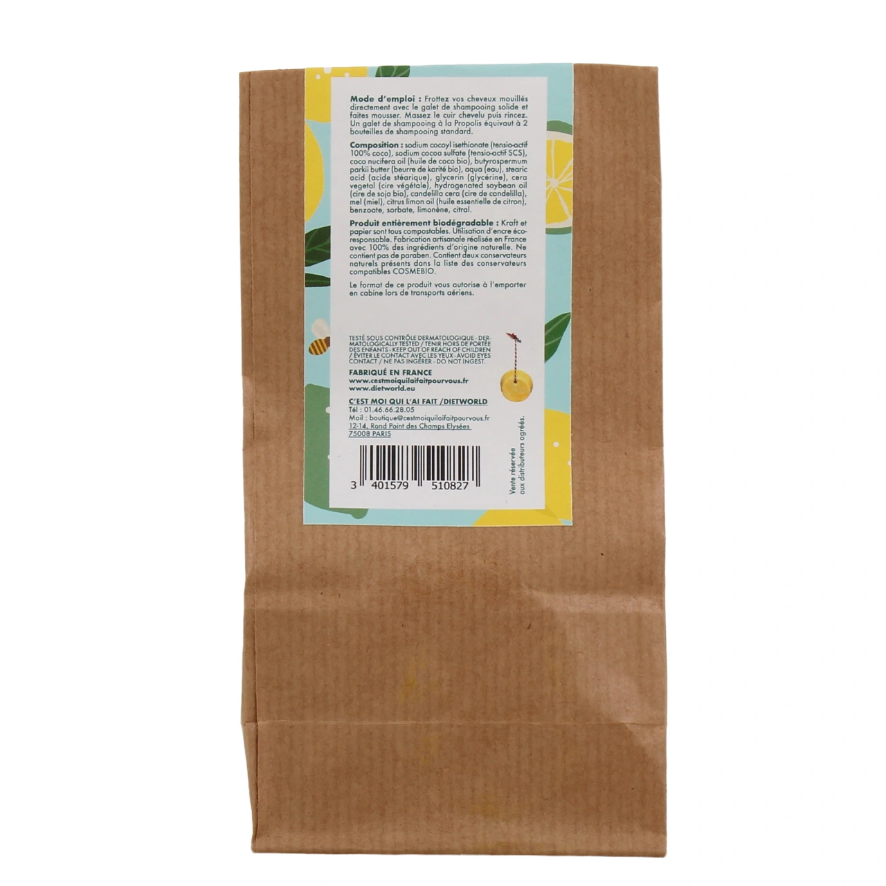 Diet World Shampooing Solide Bio - Vue 6