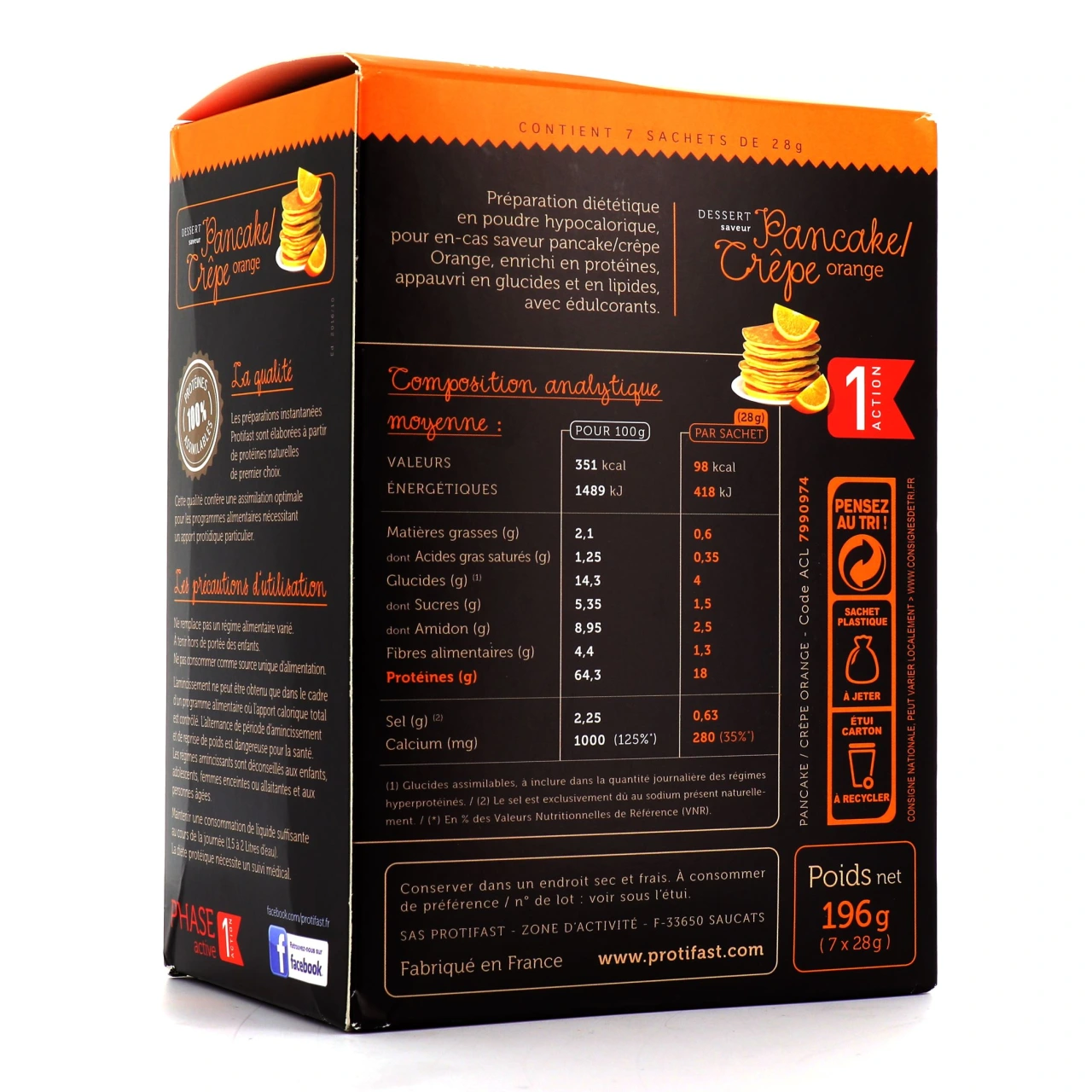 Protifast Pancake/Crêpe Orange - Vue 2