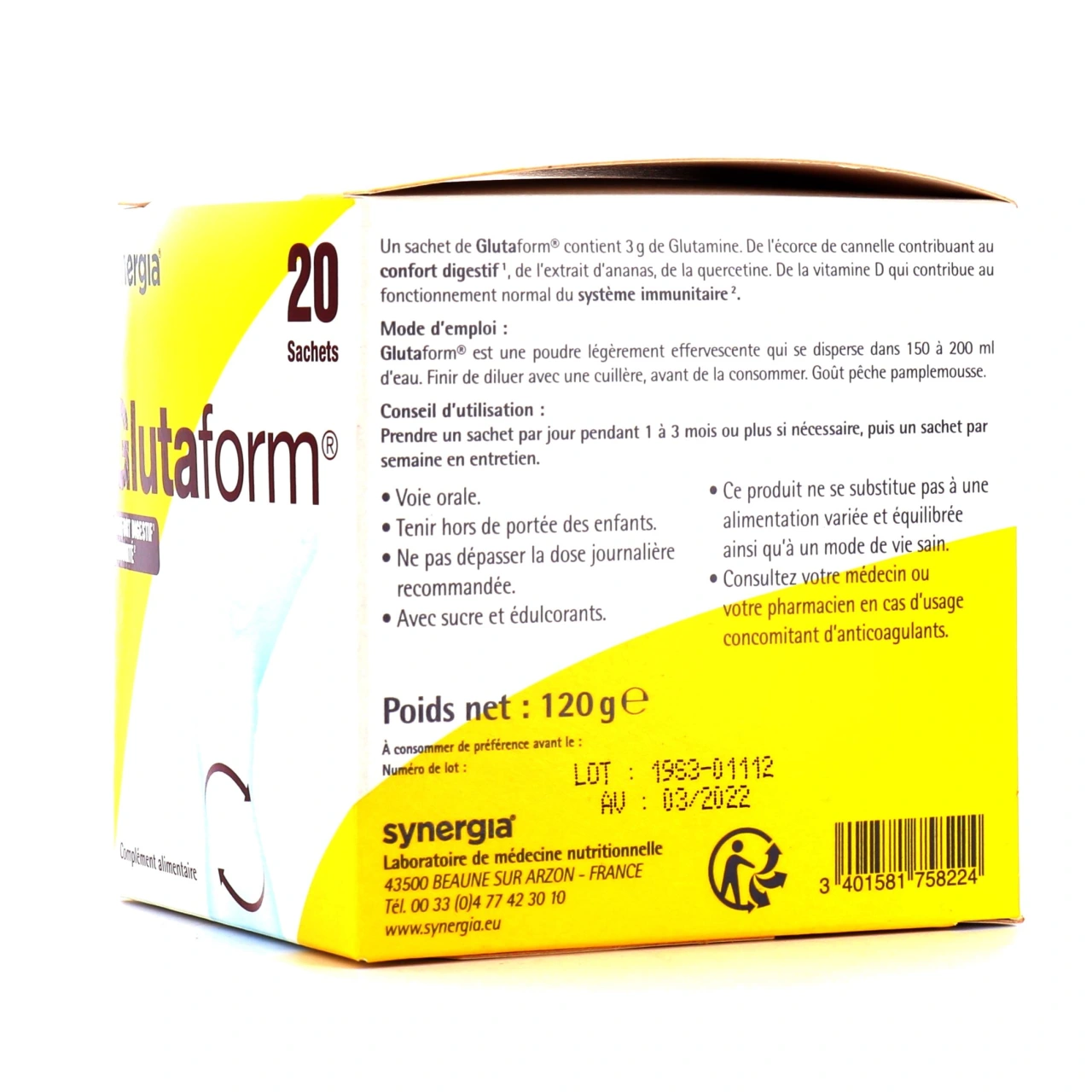 Synergia Glutaform Confort digestif Immunité - Vue 2