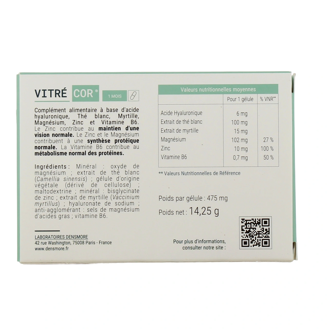 Vitrecor Boîte de 30 et 90 gélules - Vue 3