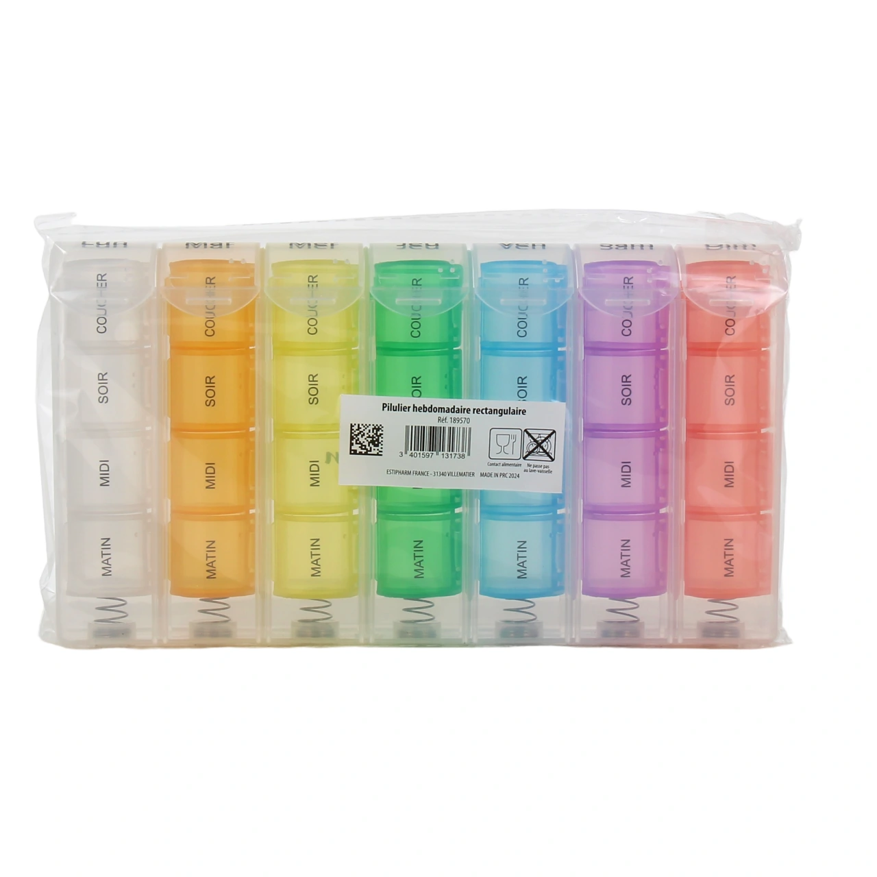 Estipharm Pilulier Hebdomadaire Rectangulaire - Vue 3